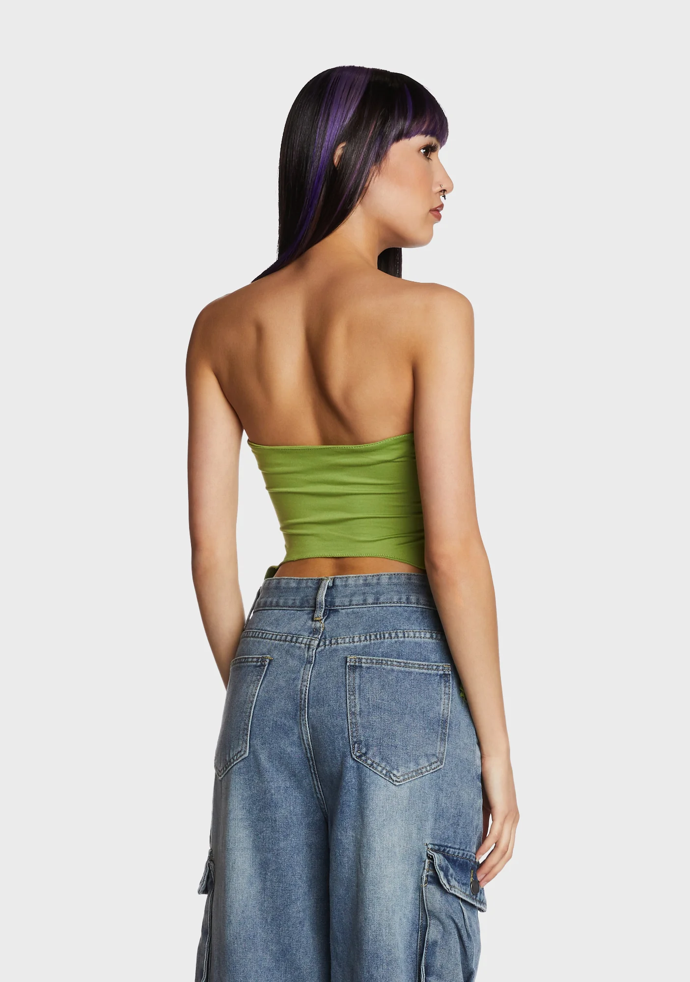 Going Mainstream Crop Top - Green - Image 5