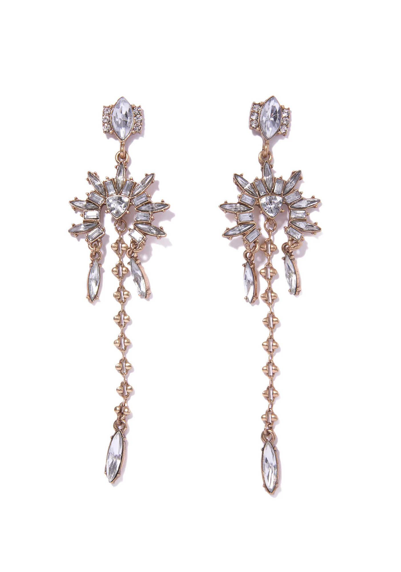 Golden Gurl Rhinestone Earrings - Image 2