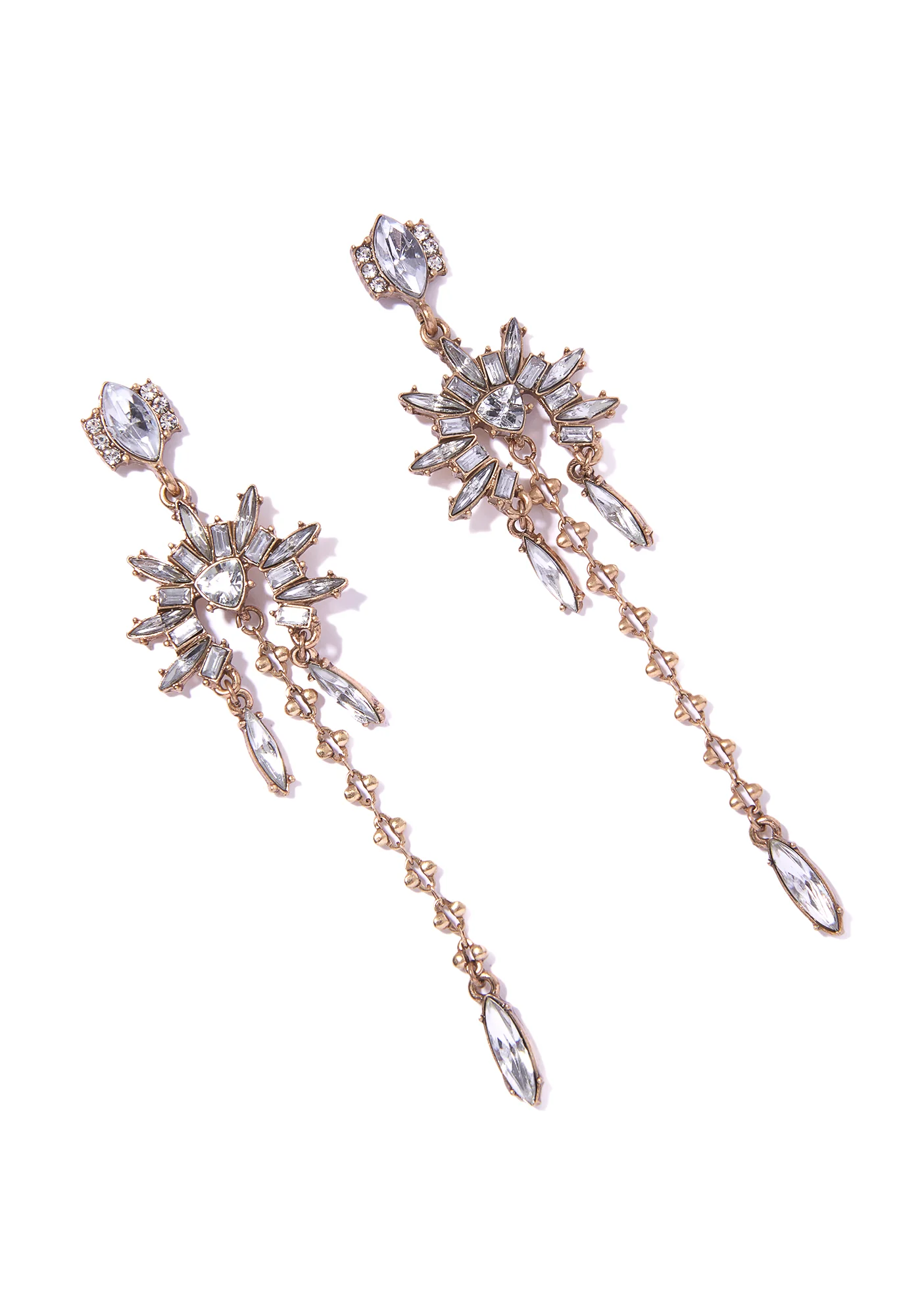 Golden Gurl Rhinestone Earrings - Image 3