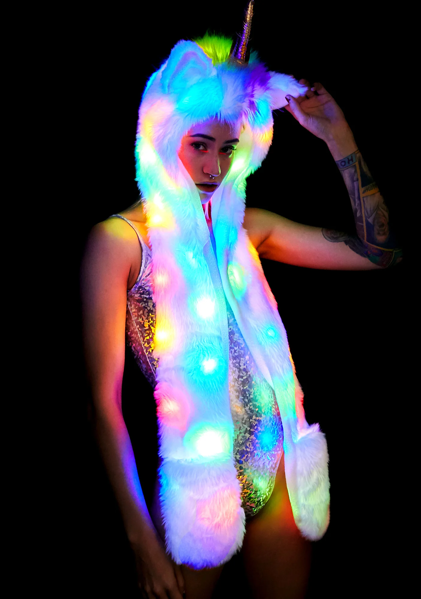 Golden Unicorn Light Up Hood - Image 5