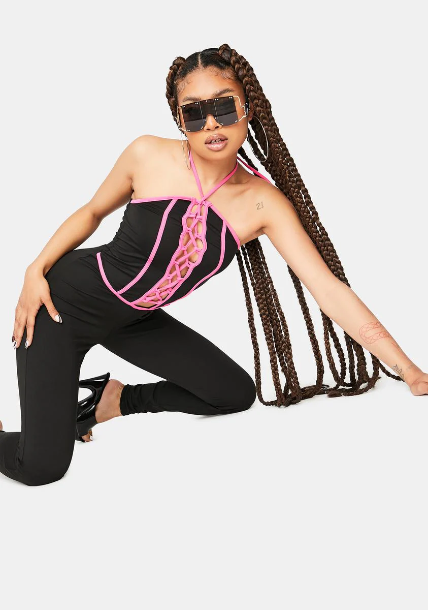 Got My Number Lace-Up Jumpsuit - Image 2