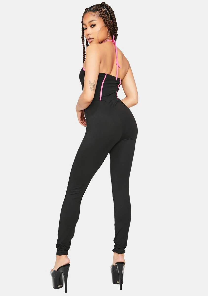 Got My Number Lace-Up Jumpsuit - Image 4