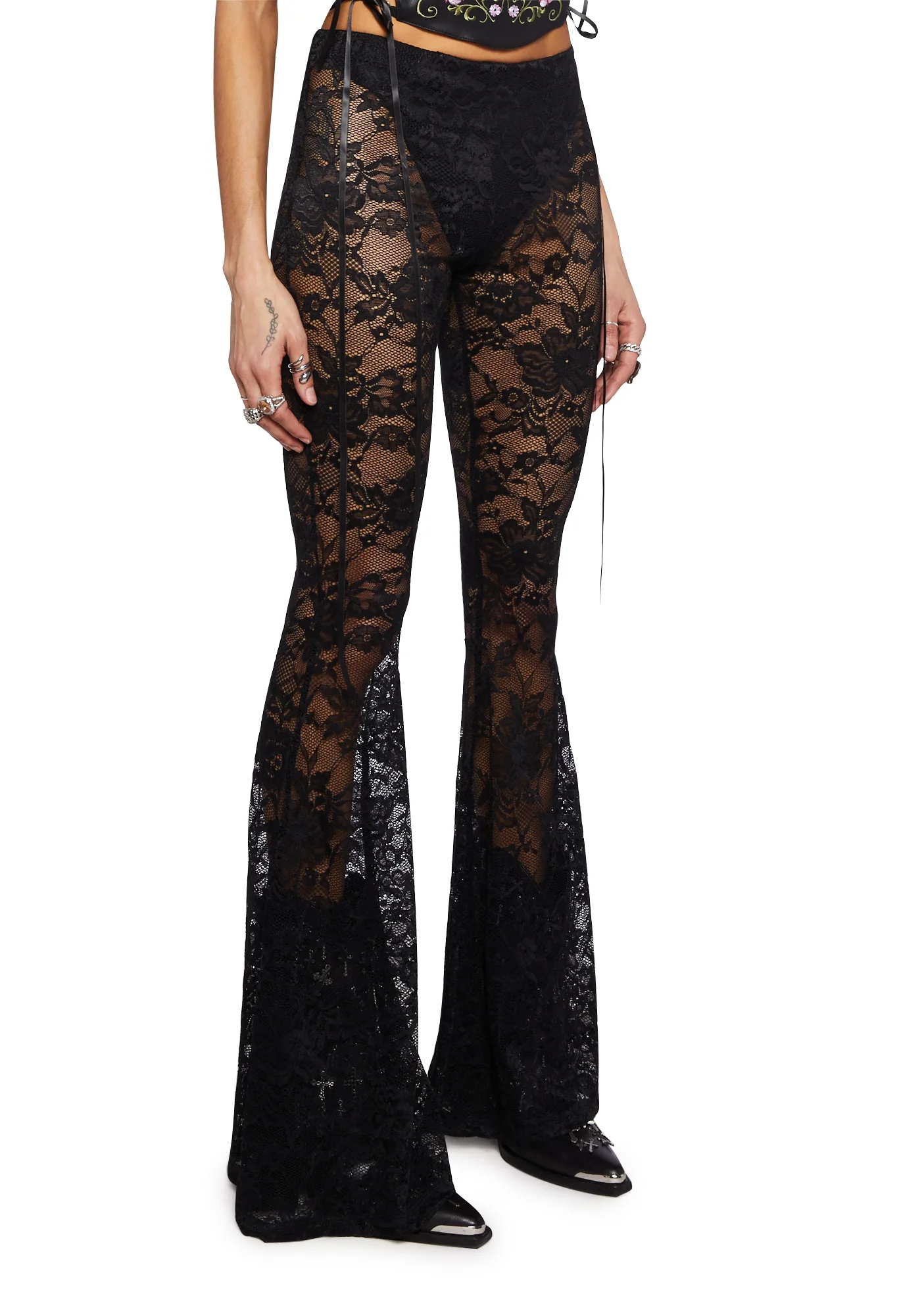 Got Your Attention Lace Leggings - Image 3