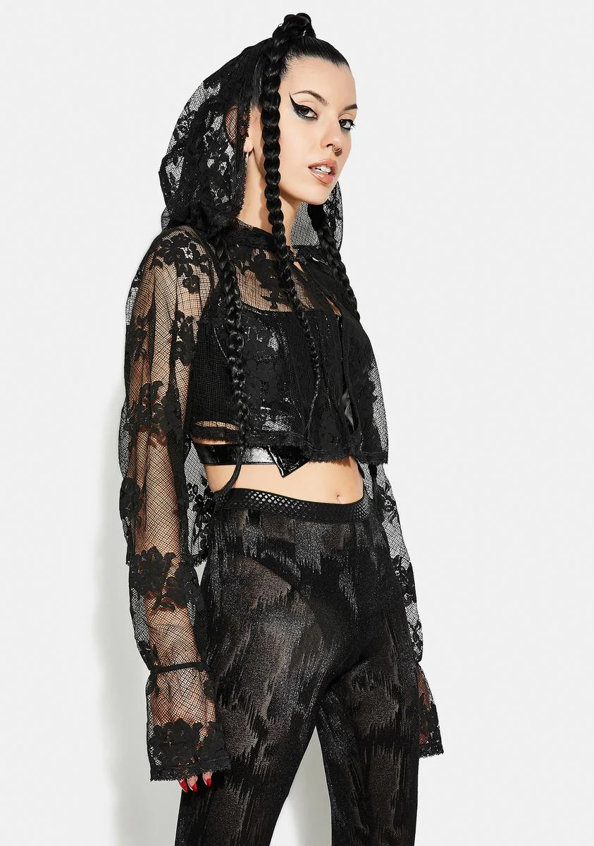 Goth Lace Sunscreen Shirt - Image 2
