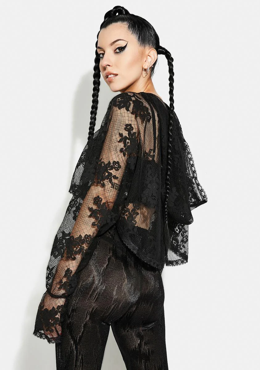 Goth Lace Sunscreen Shirt - Image 4