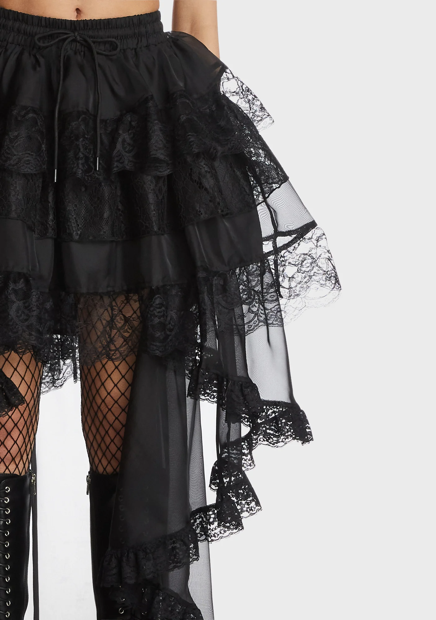 Gothic Chiffon High Low Petticoat - Image 2