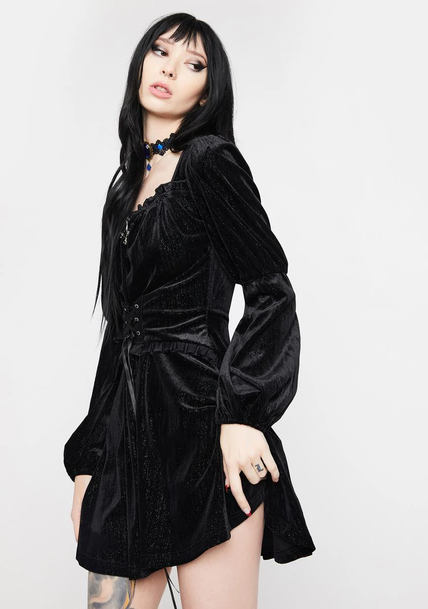 Gothic Dreamlike Velvet Dress - Image 2