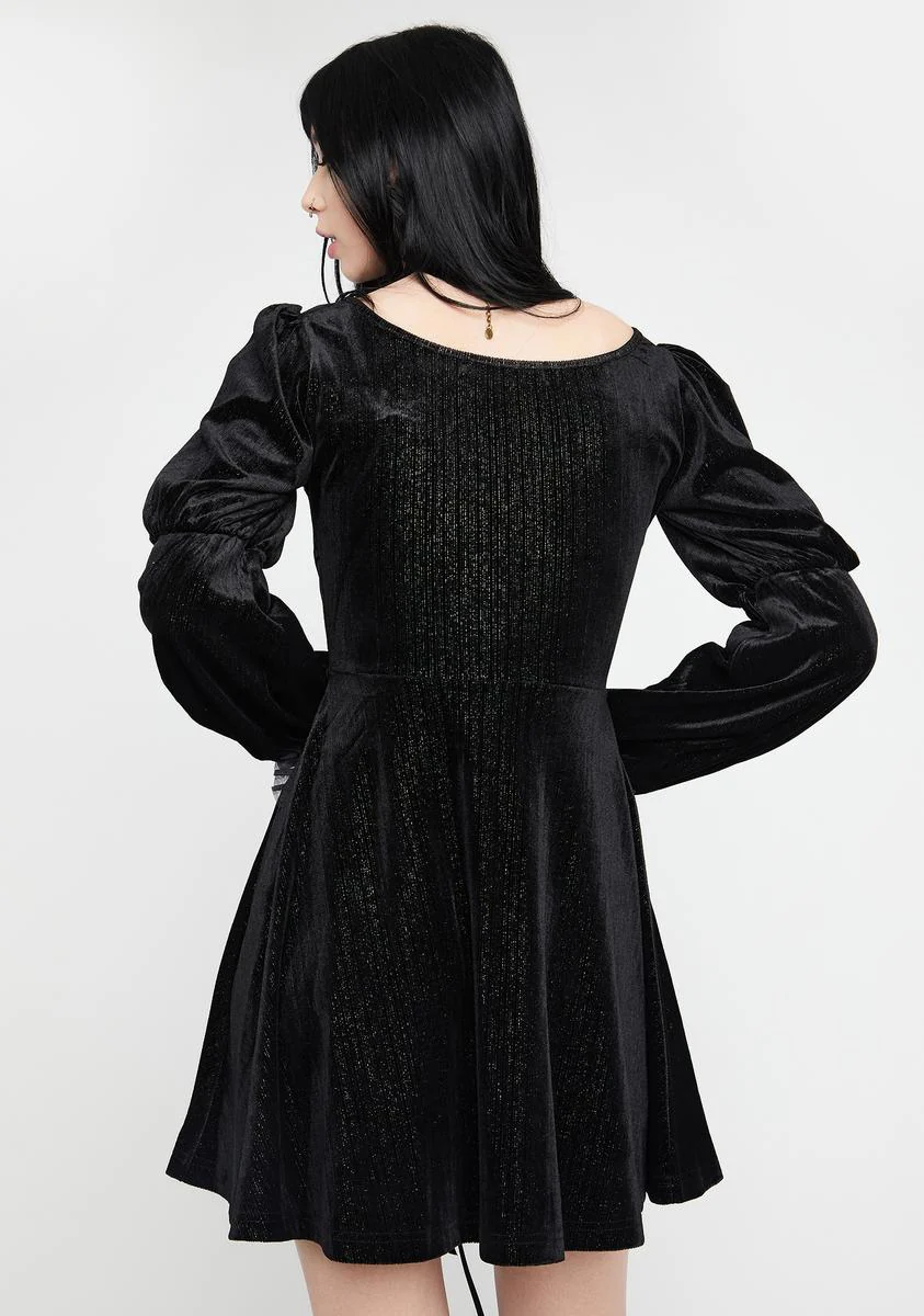 Gothic Dreamlike Velvet Dress - Image 4
