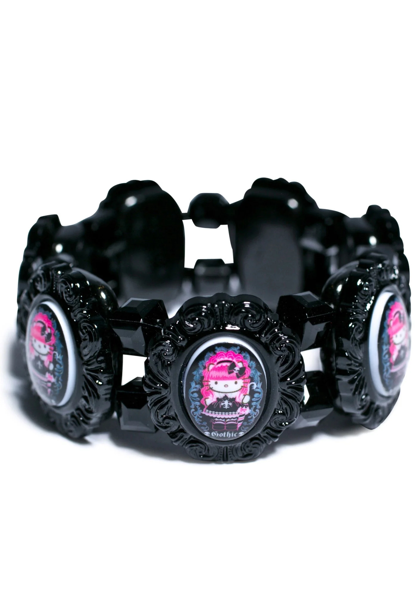 Gothic Lolita Cuff Bracelet - Pink - Image 2
