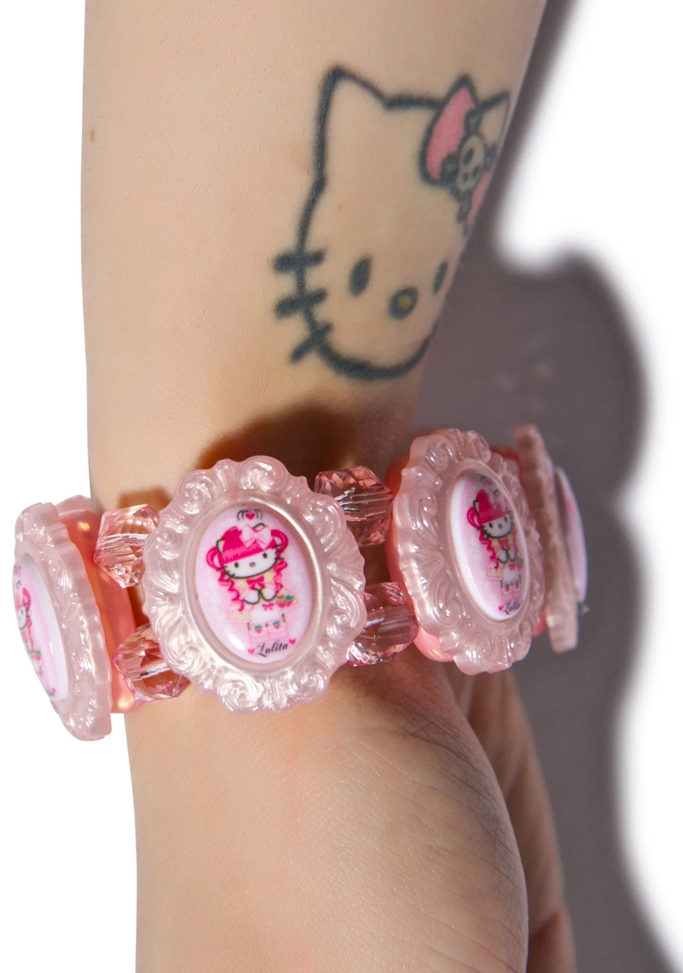 Gothic Lolita Cuff Bracelet - Pink - Image 8