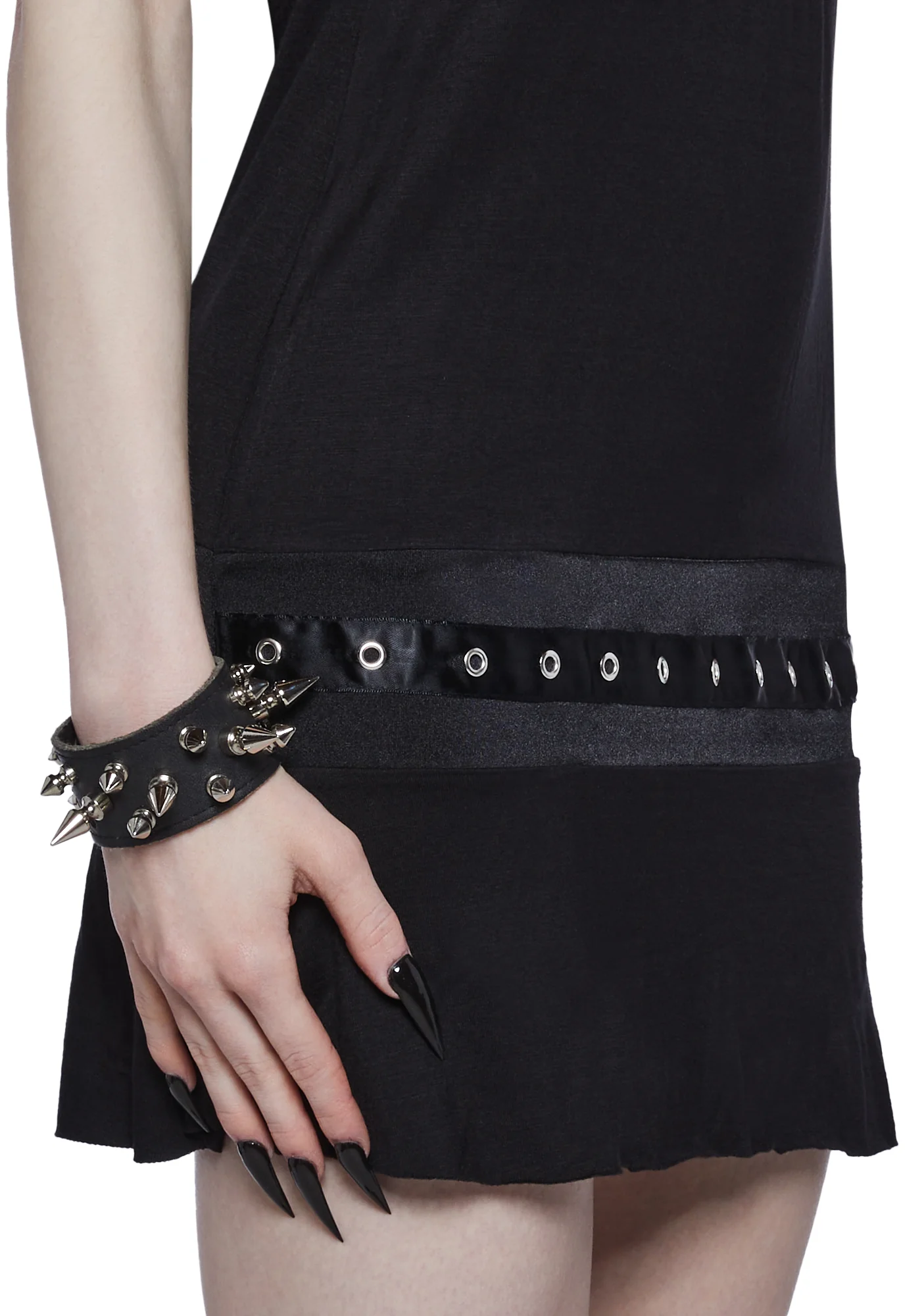 Gothic Rock Studded Mini Dress - Image 5
