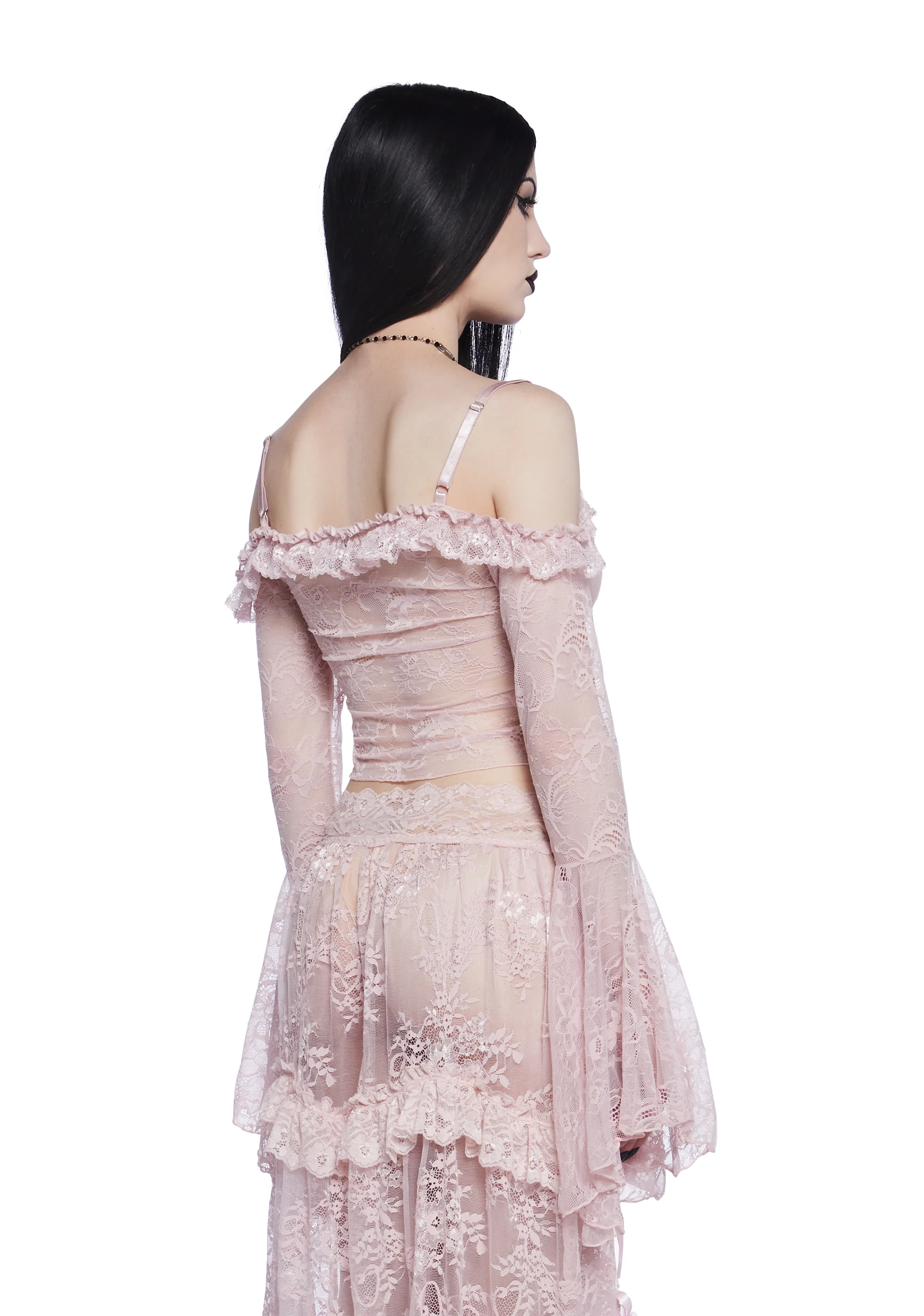 Gothic With Grace Mesh Top - Pink - Image 4