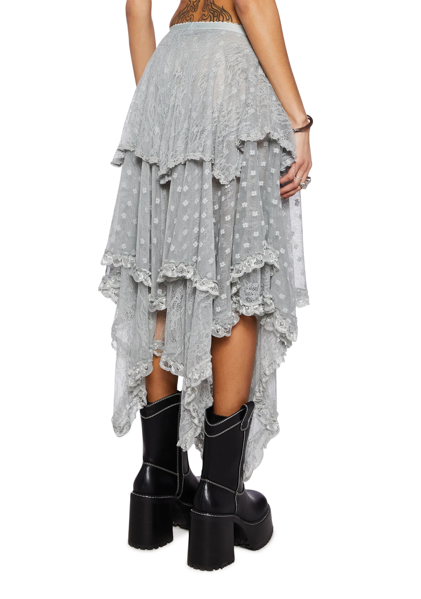 Ethereal Woodlands Maxi Skirt - Gray - Image 4