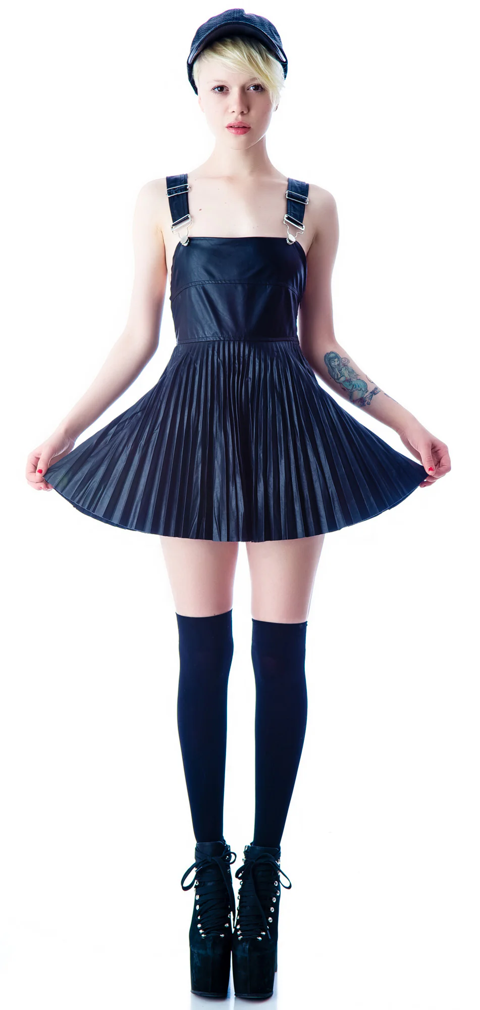 Greaser Pleated Overall Dress - Image 4
