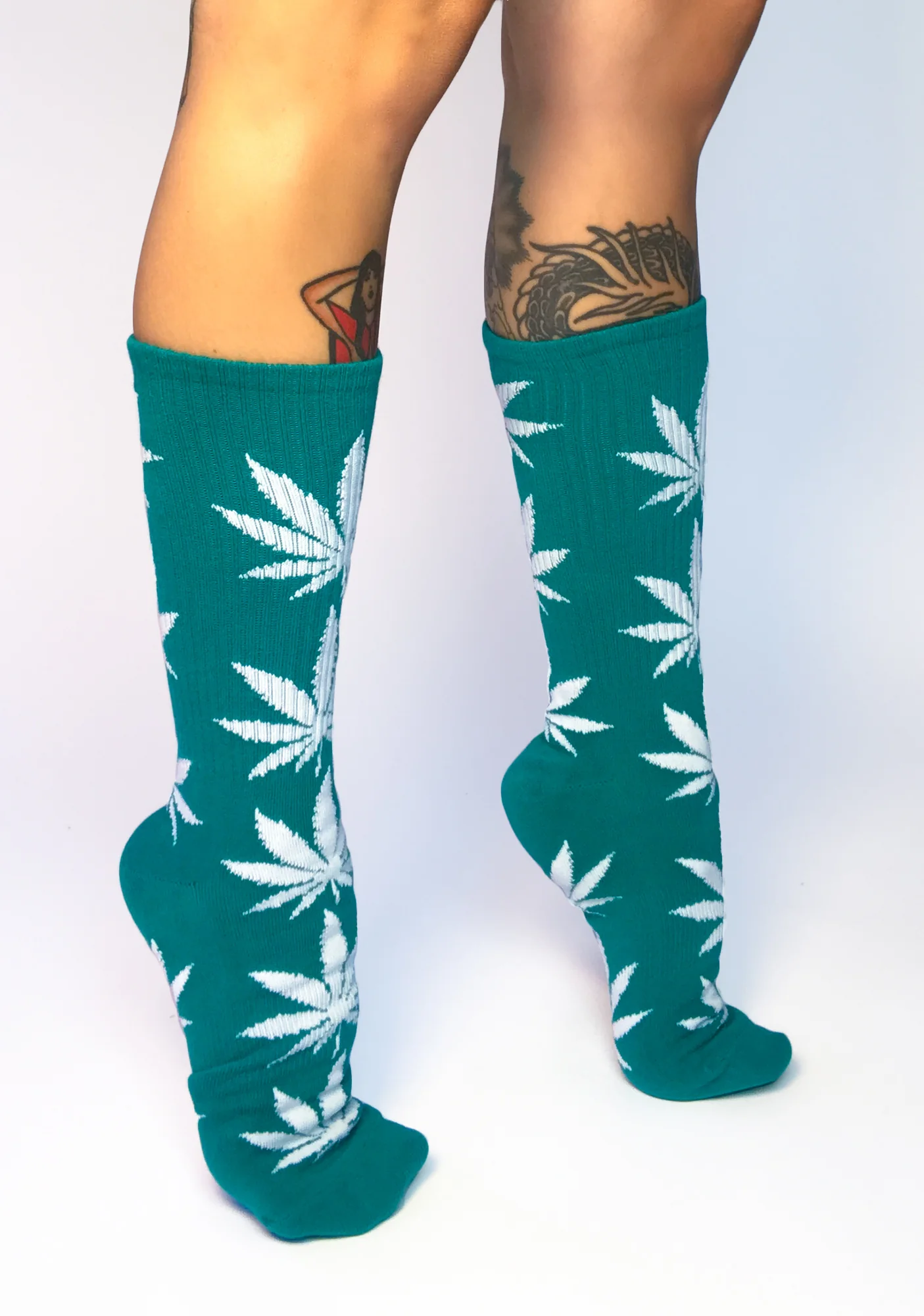 Green Plantlife Crew Socks - Image 2