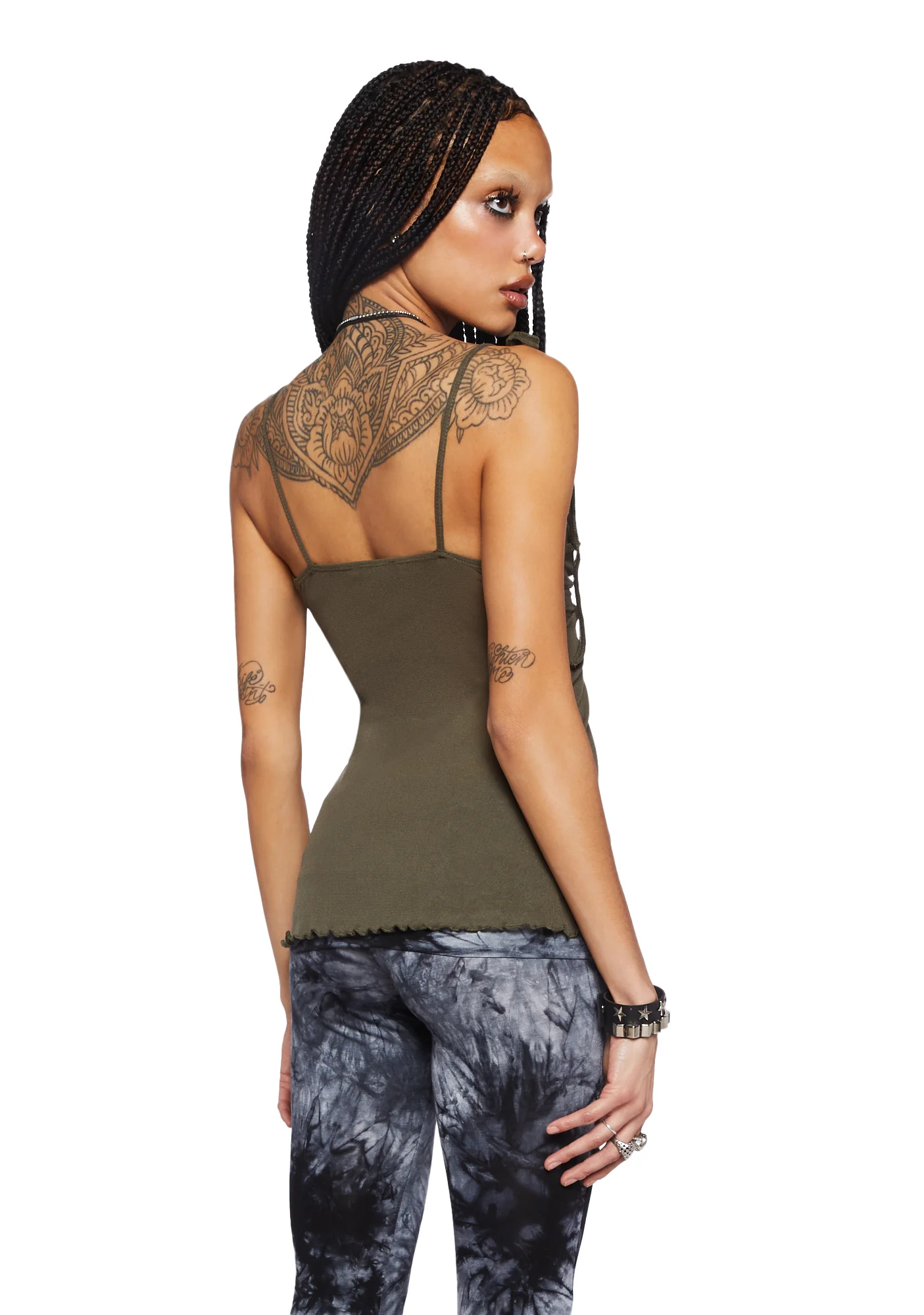Not That Easy Cami Top- Green - Image 5