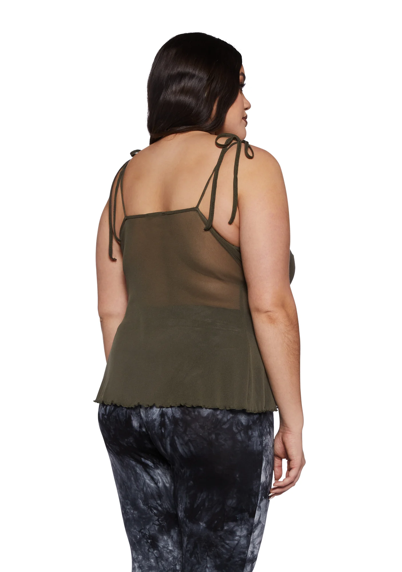 Plus Not That Easy Cami Top - Green - Image 4