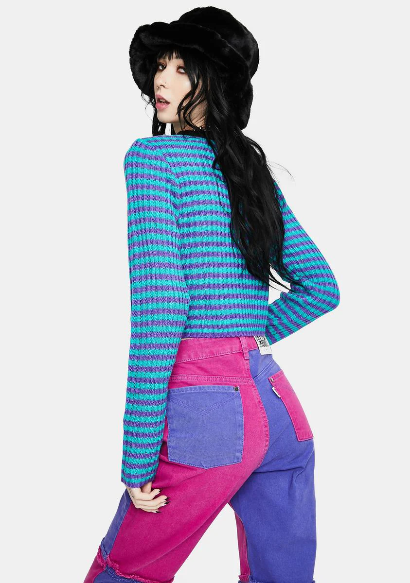 Gretchen Stripe Long Sleeve Top - Image 4