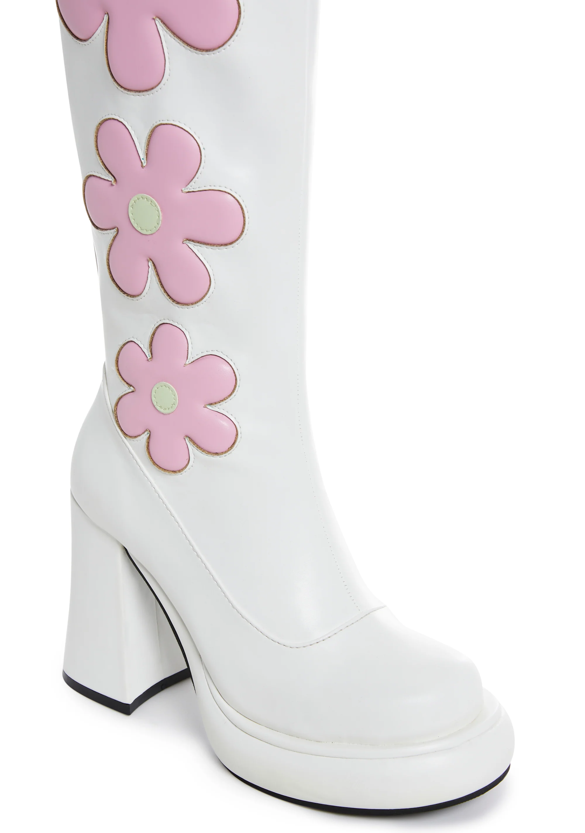 Groovy Shindig Platform Boots - White - Image 2