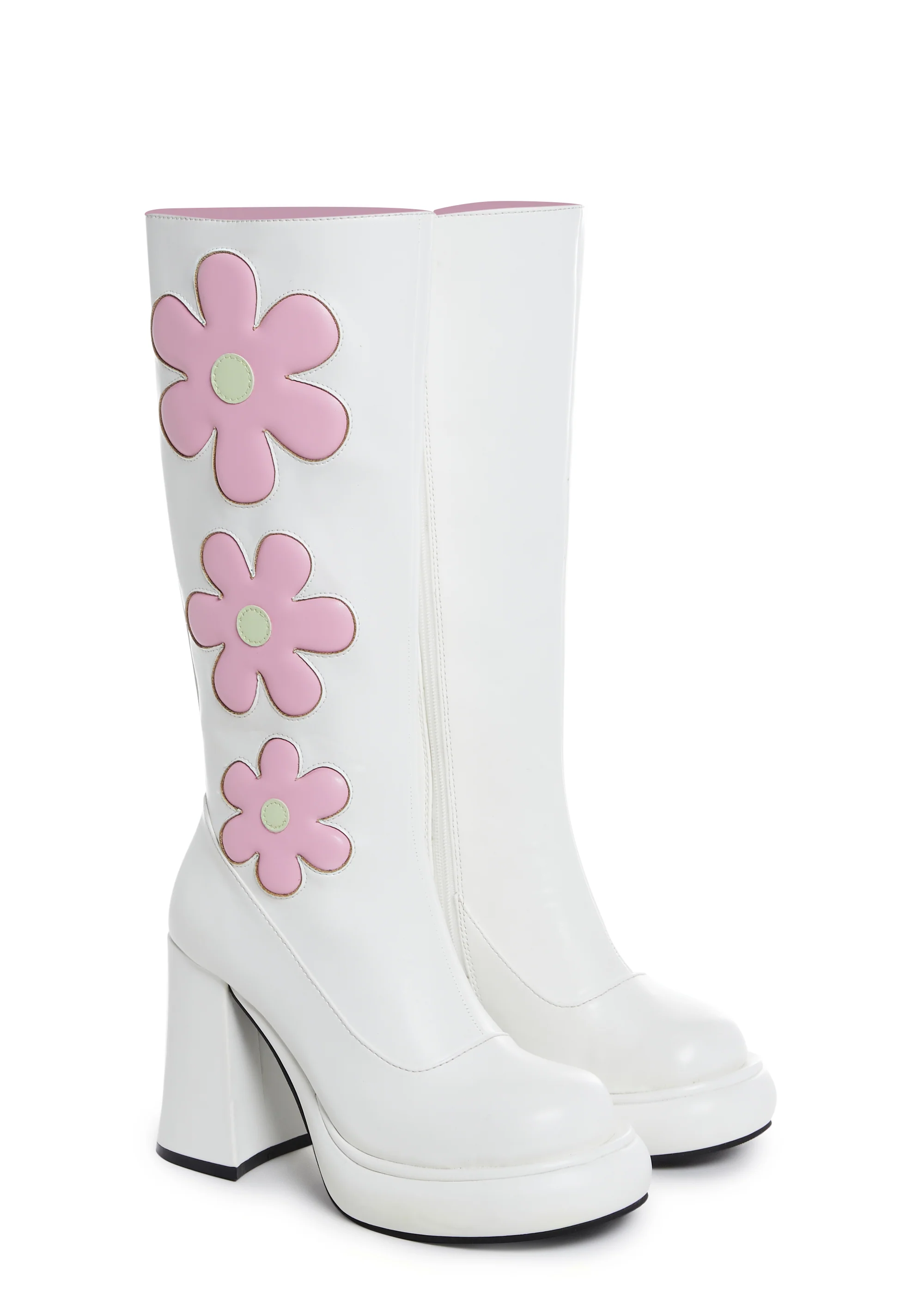Groovy Shindig Platform Boots - White - Image 3