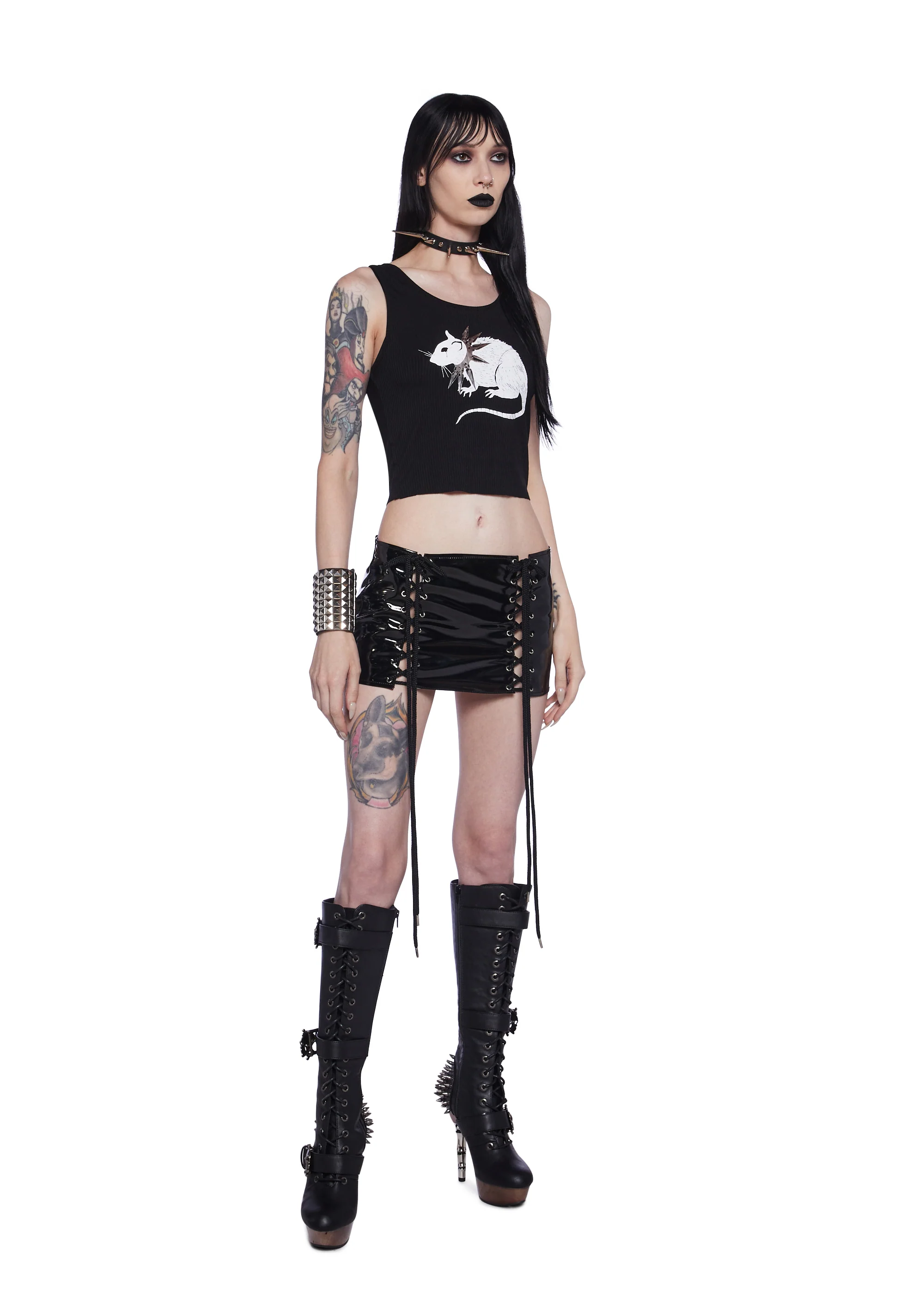 Gutter Punk Rat Graphic Tank - Image 3