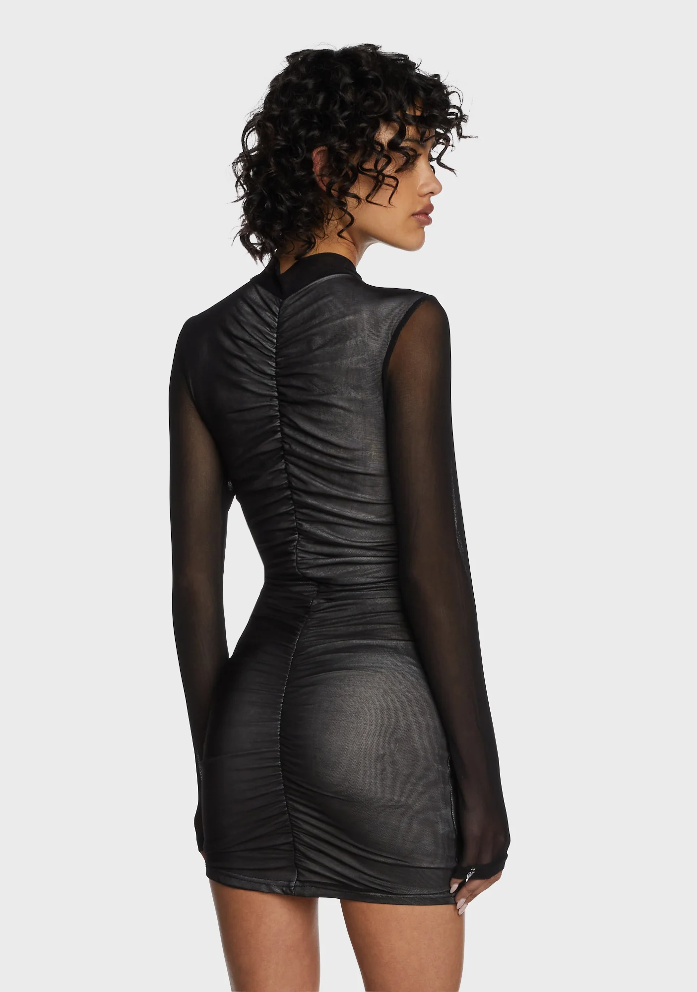 Hacker Chic Sheer Mini Dress - Image 4