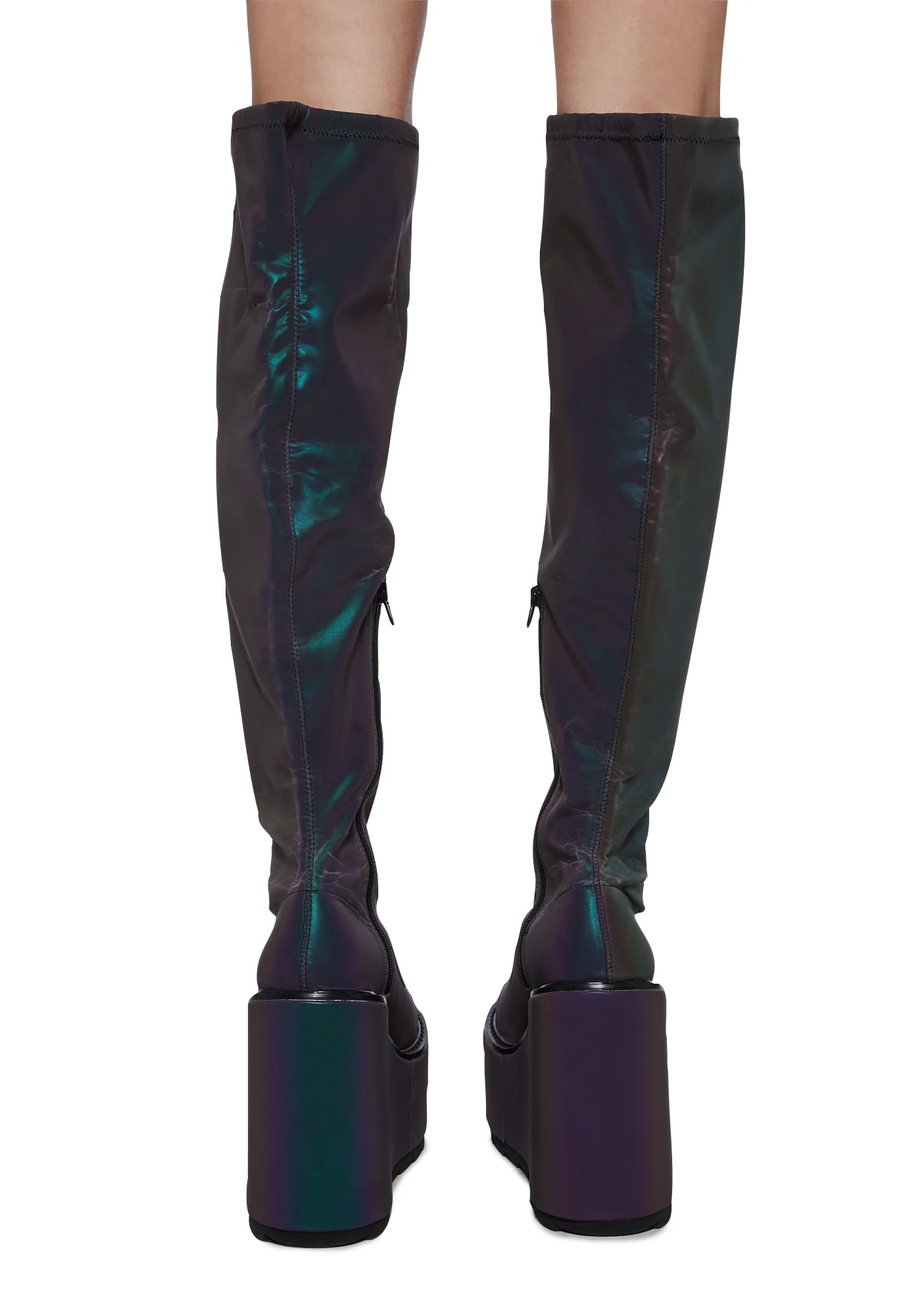 Hades Reflective Knee High Boots - Image 5