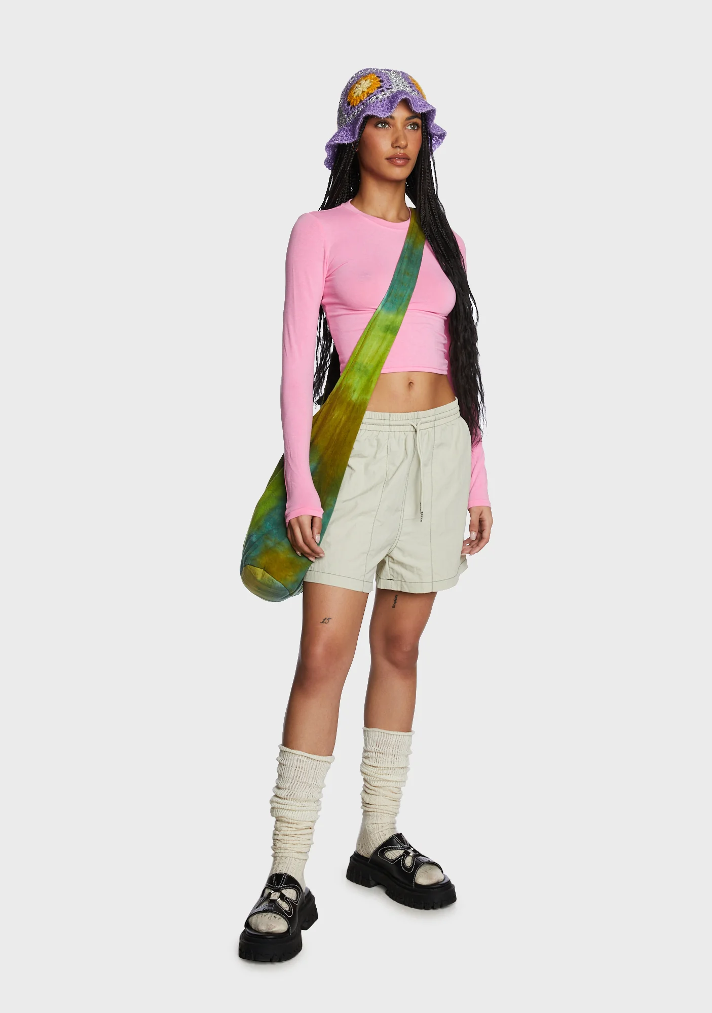 Hair Flip Long Sleeve Top - Pink - Image 3