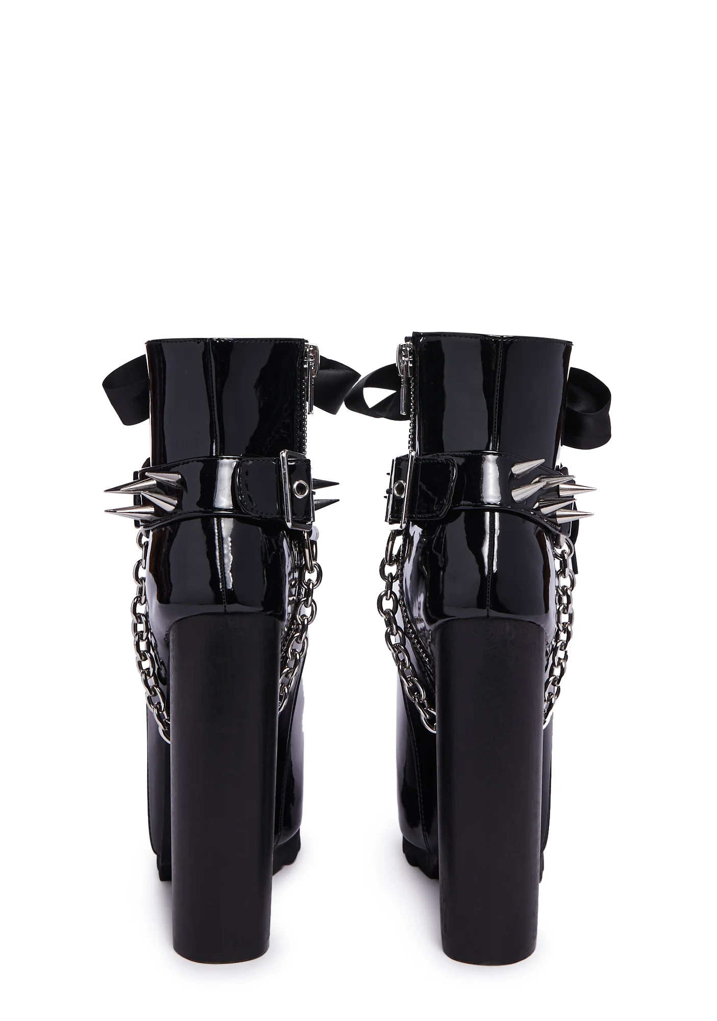 Half Hearted Premonition Platform Boots - Black - Image 4