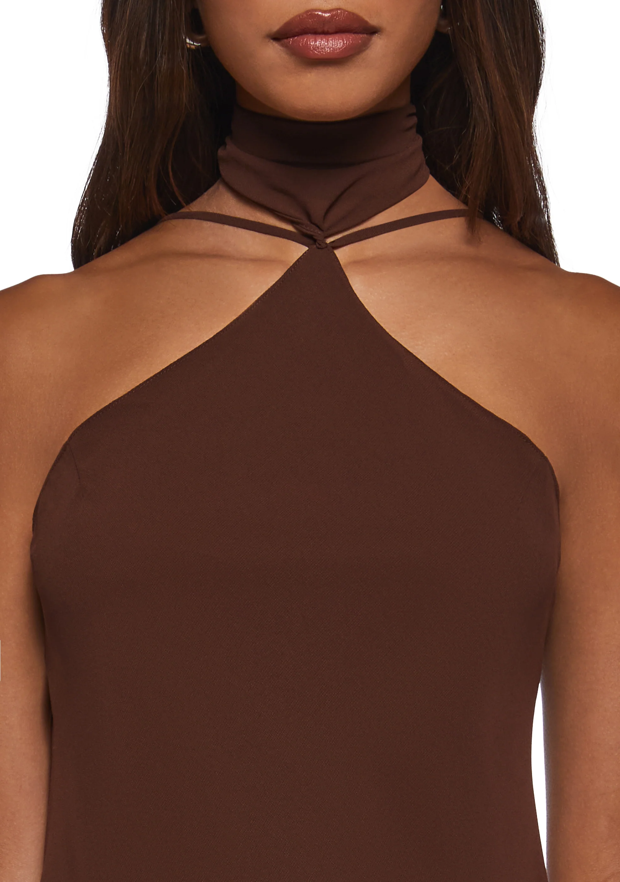 Latest Nightspot Halter Dress - Brown - Image 5