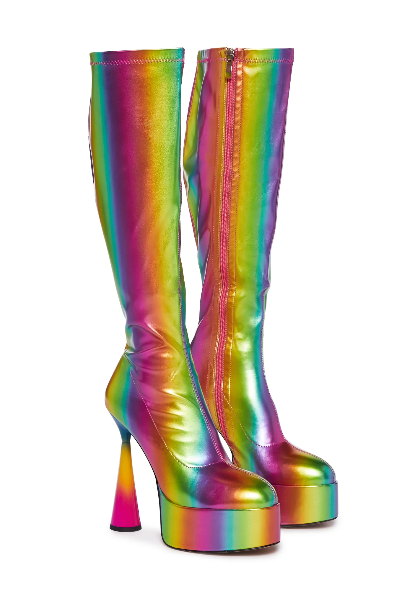 Ham Rainbow Platform Boots - Image 3