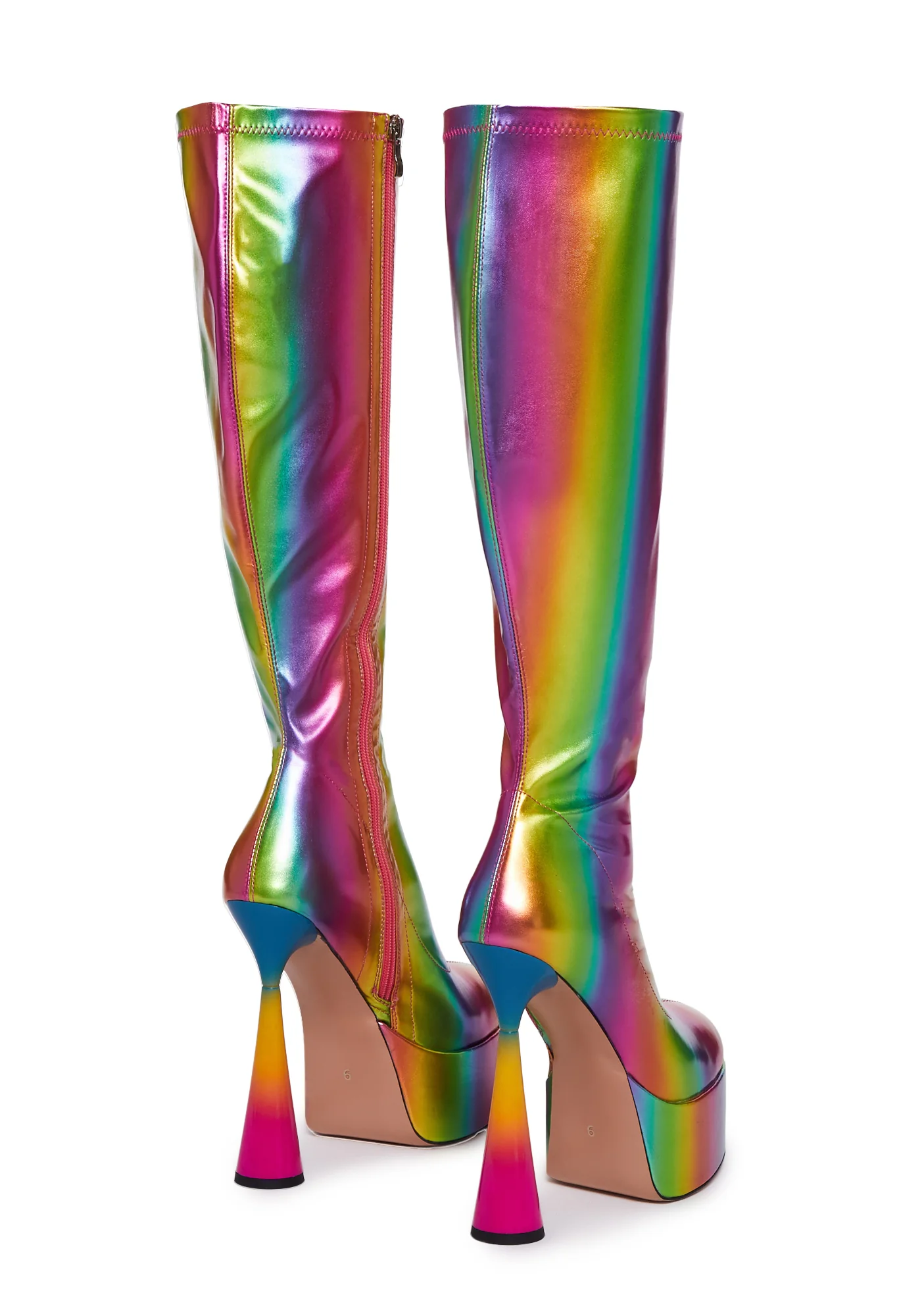Ham Rainbow Platform Boots - Image 4