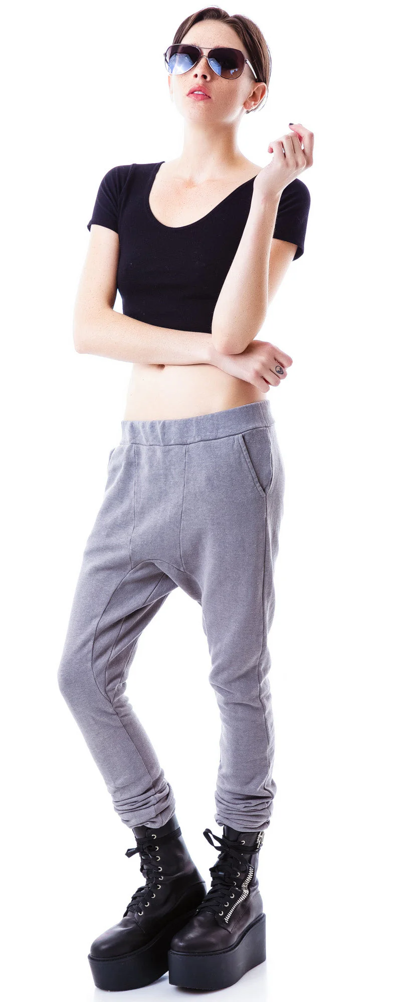 Hammer Time Drop Crotch Pants - Light Red - Image 15