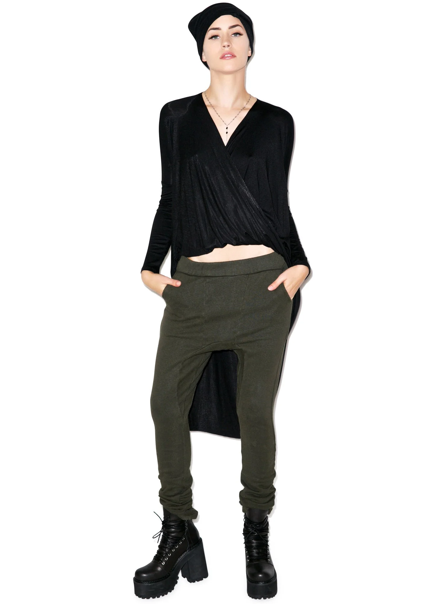 Hammer Time Drop Crotch Pants - Light Red - Image 26