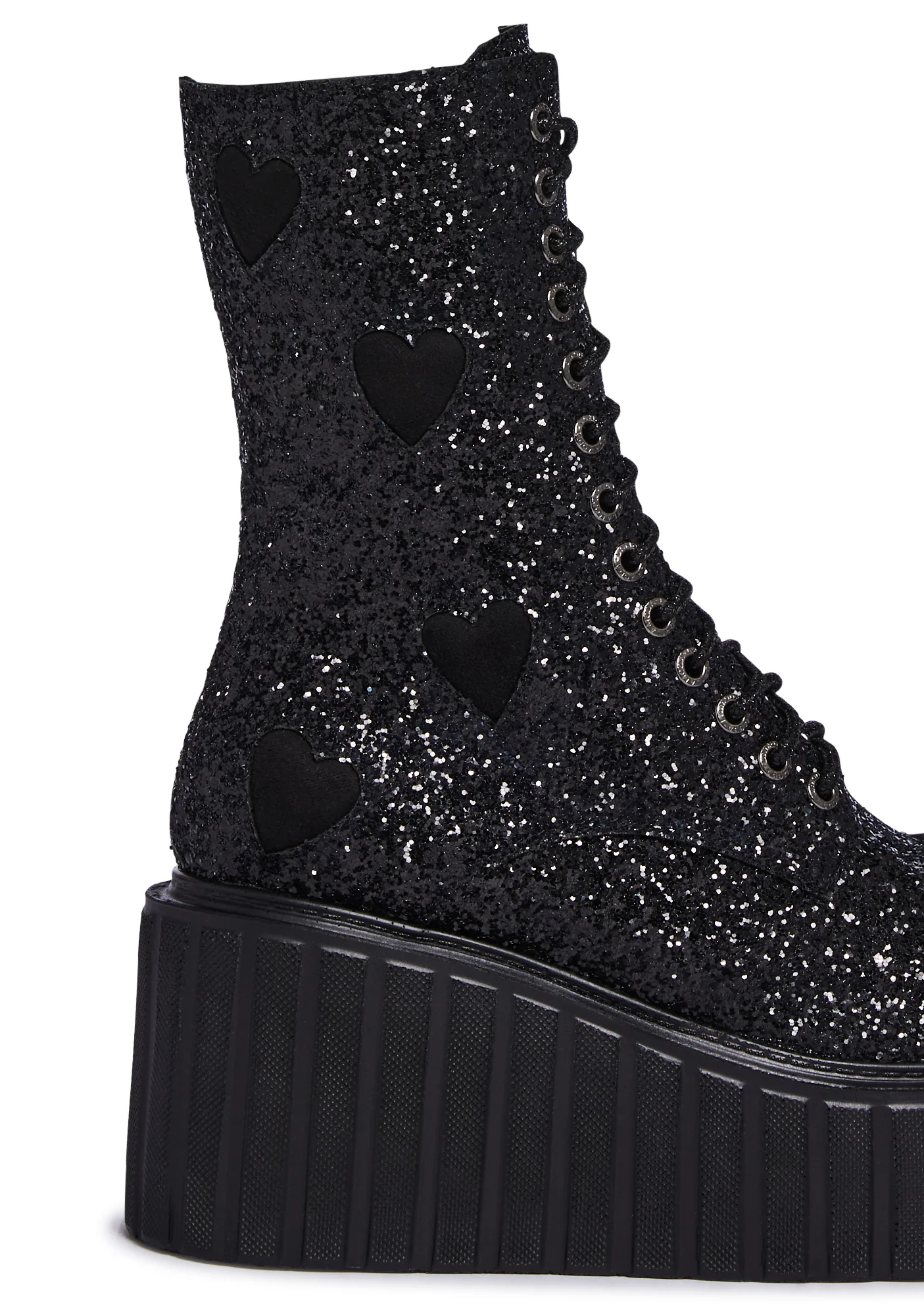 Hand On Heart Glitter Creeper Boots - Image 2