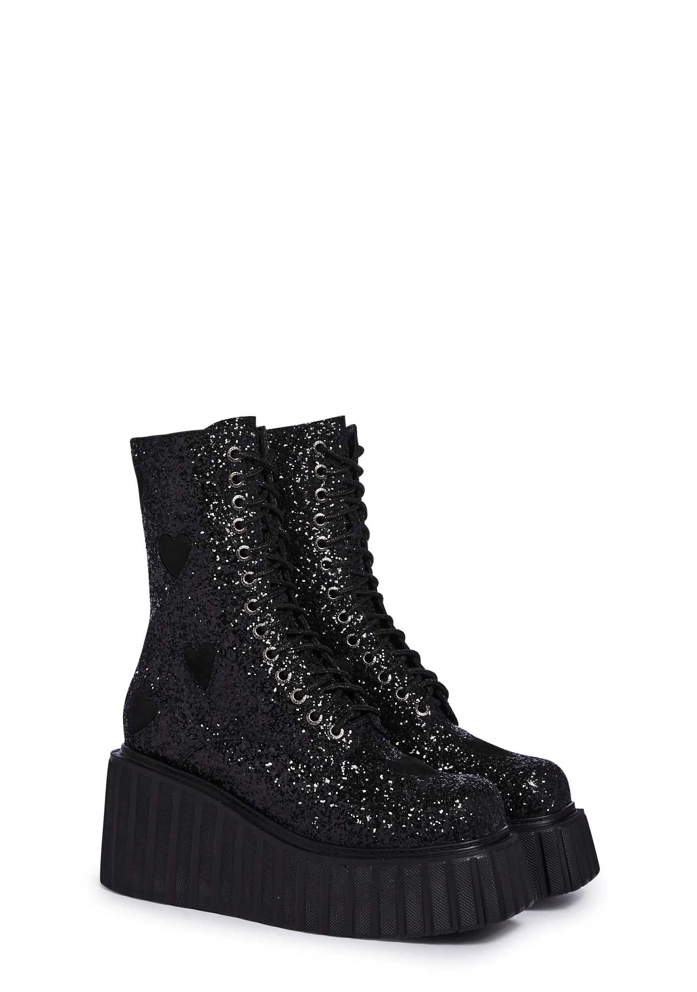 Hand On Heart Glitter Creeper Boots - Image 3