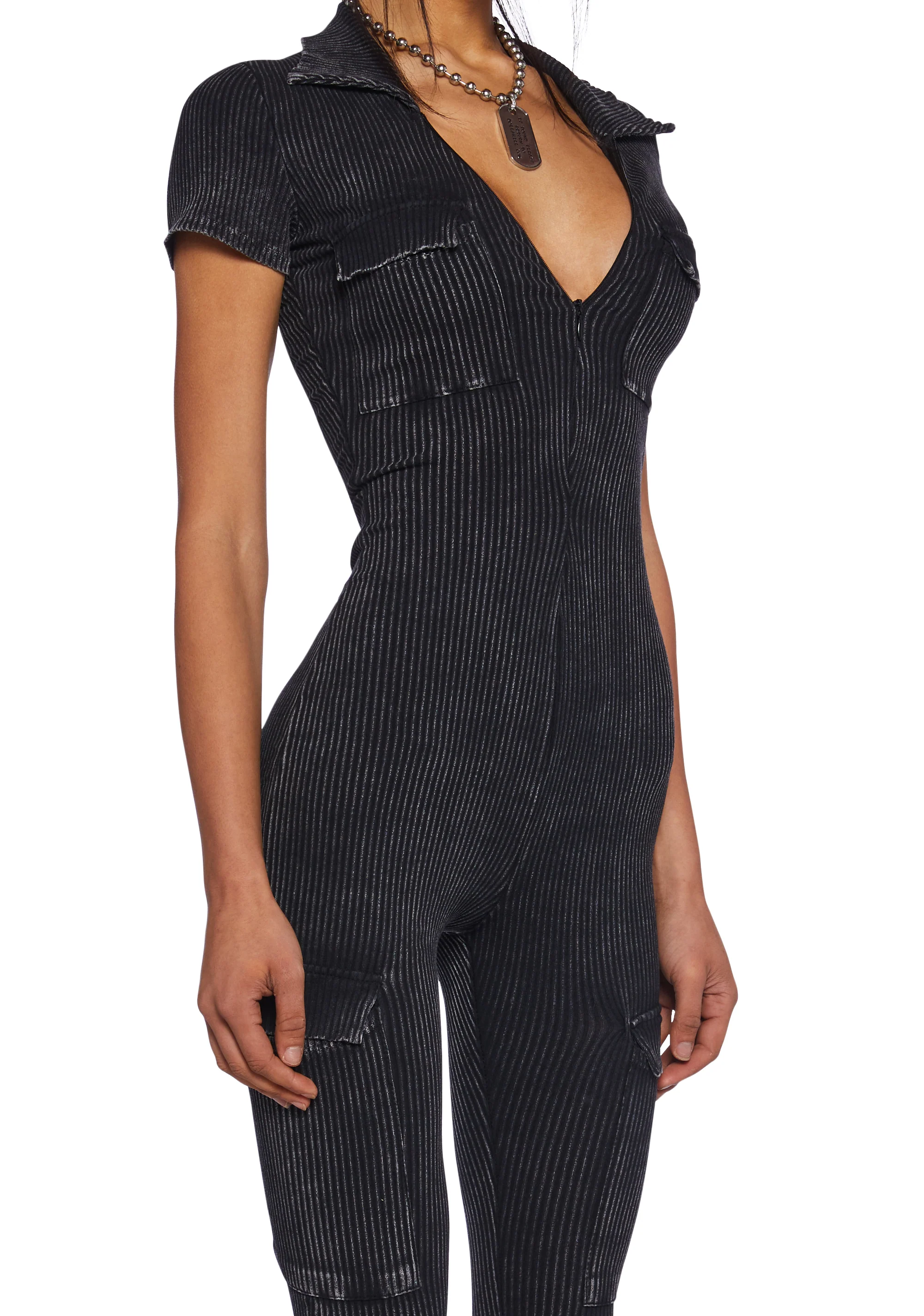 Hang Tough Cargo Jumpsuit - Gray - Image 3