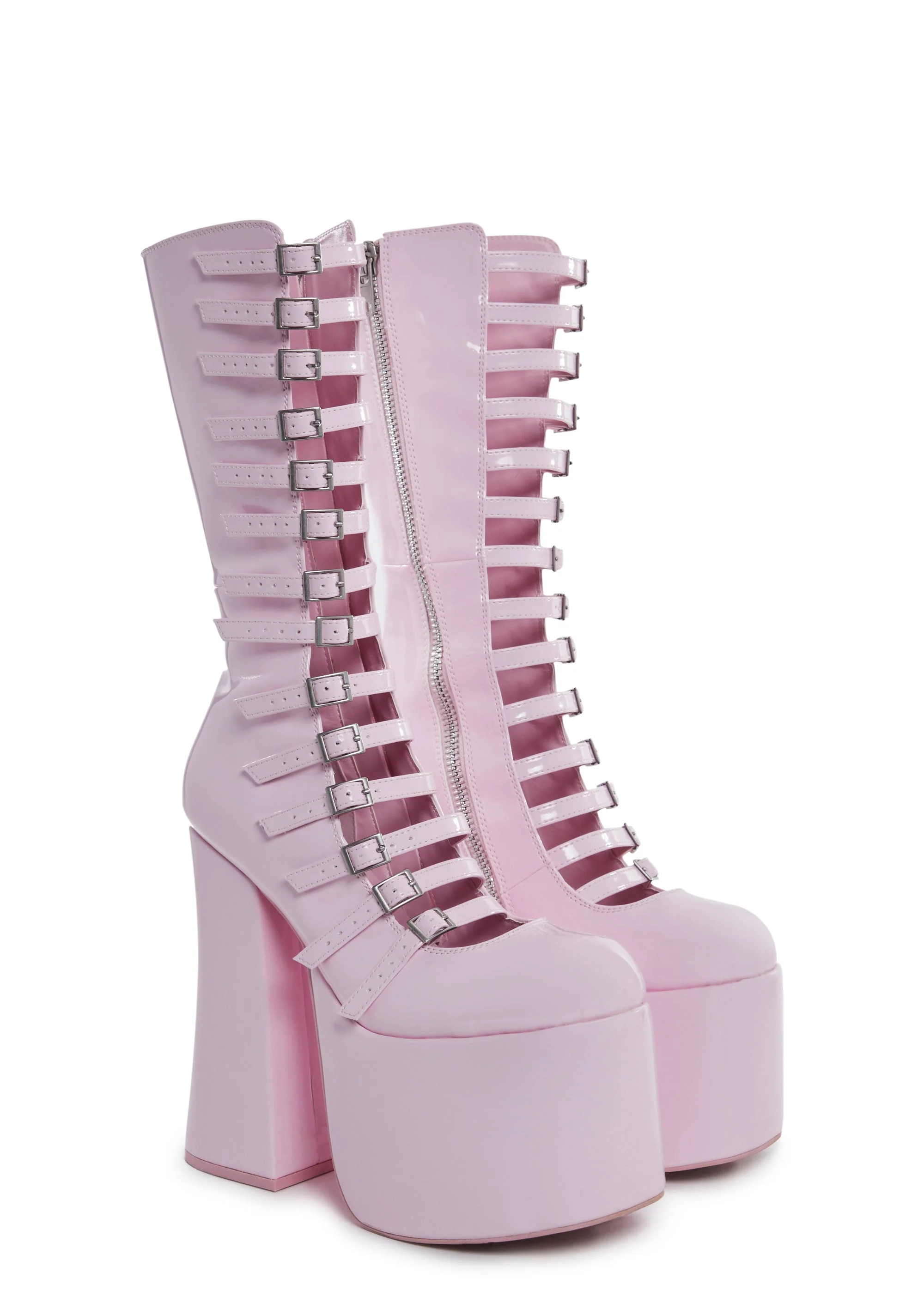 Hardcore Dazzle Platform Boots - Pink - Image 3