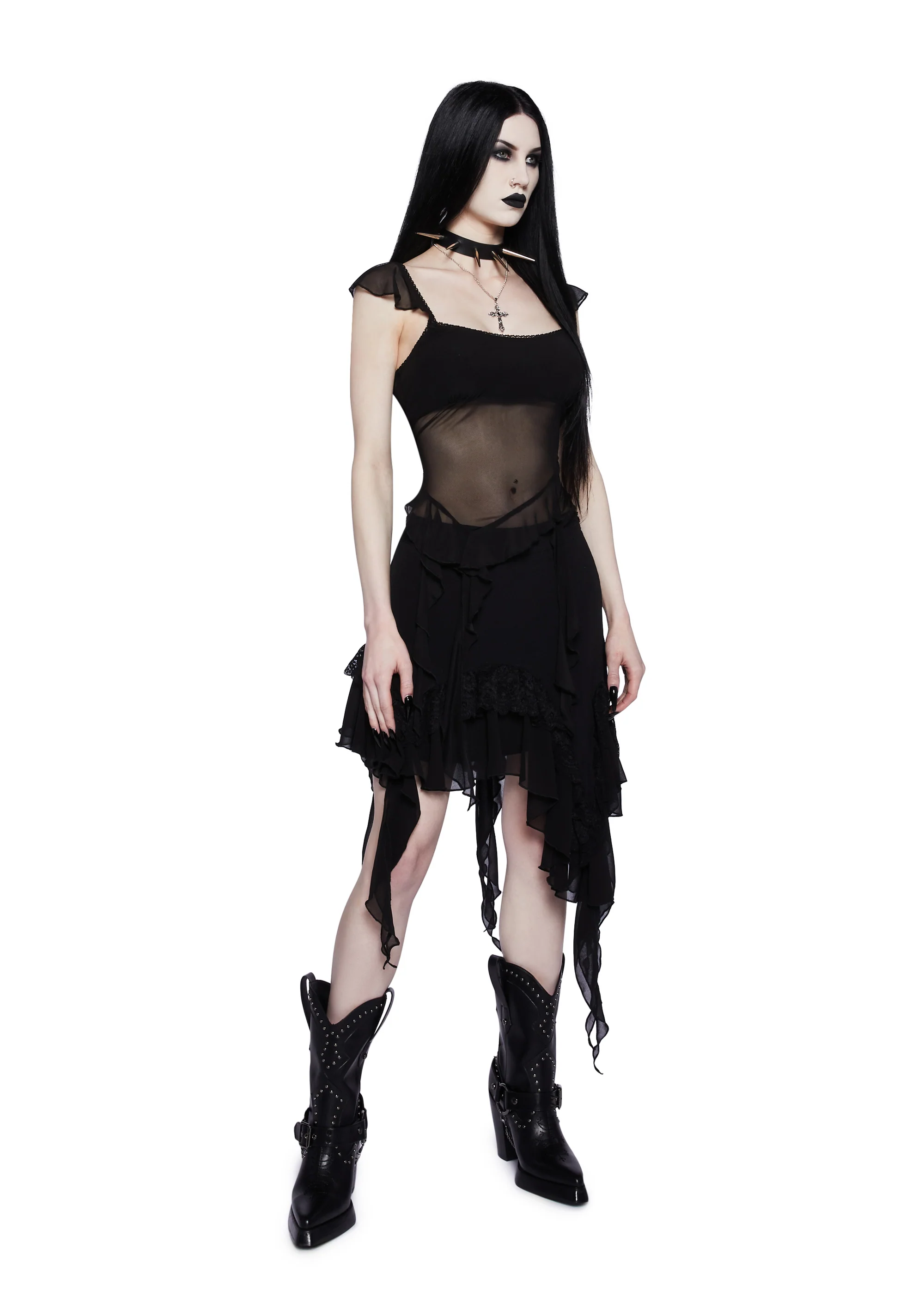 Hardest Of Hearts Midi Skirt - Black - Image 2