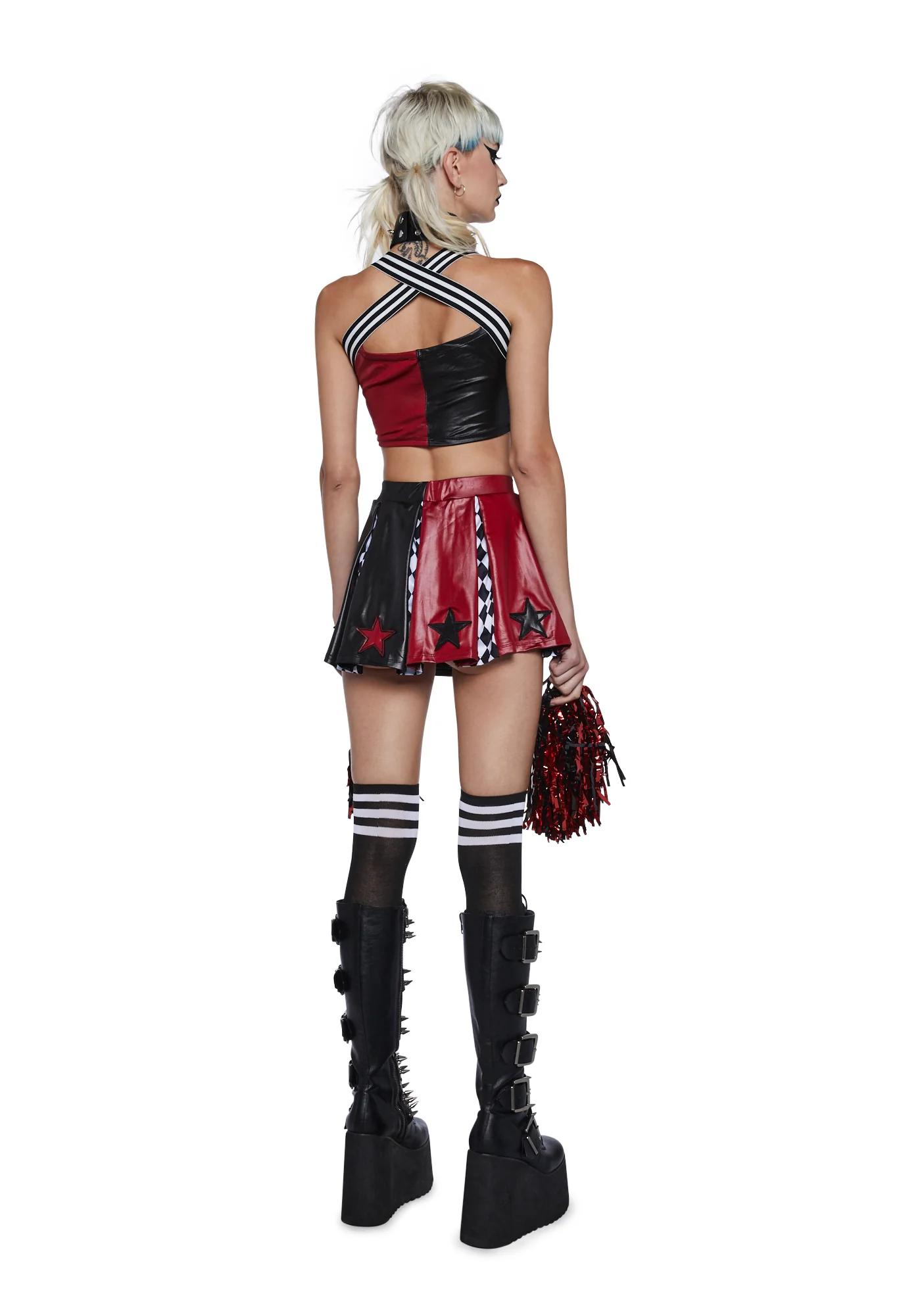 Harlequin Dreams Cheerleader Costume - Image 6