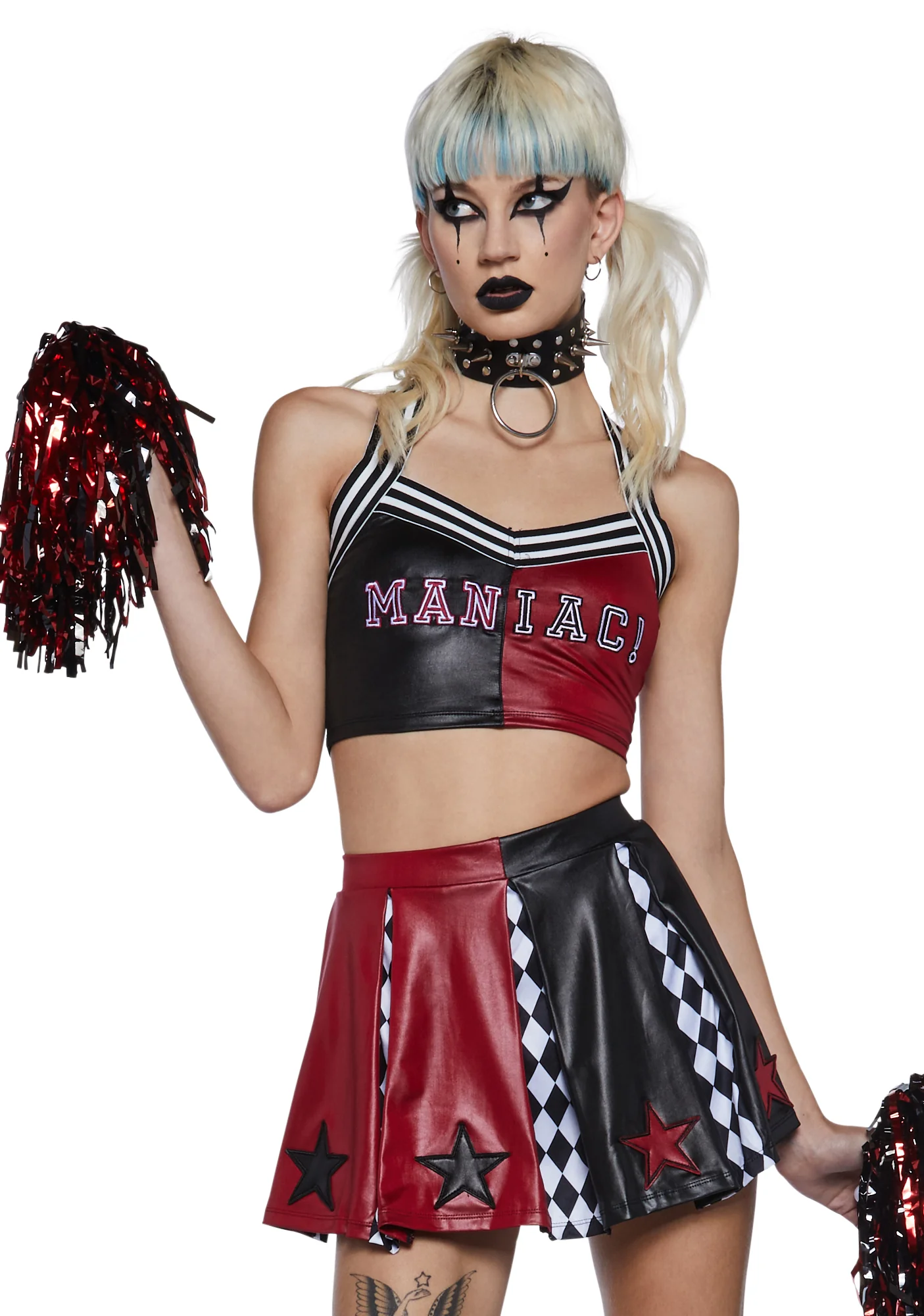 Harlequin Dreams Cheerleader Costume - Image 8