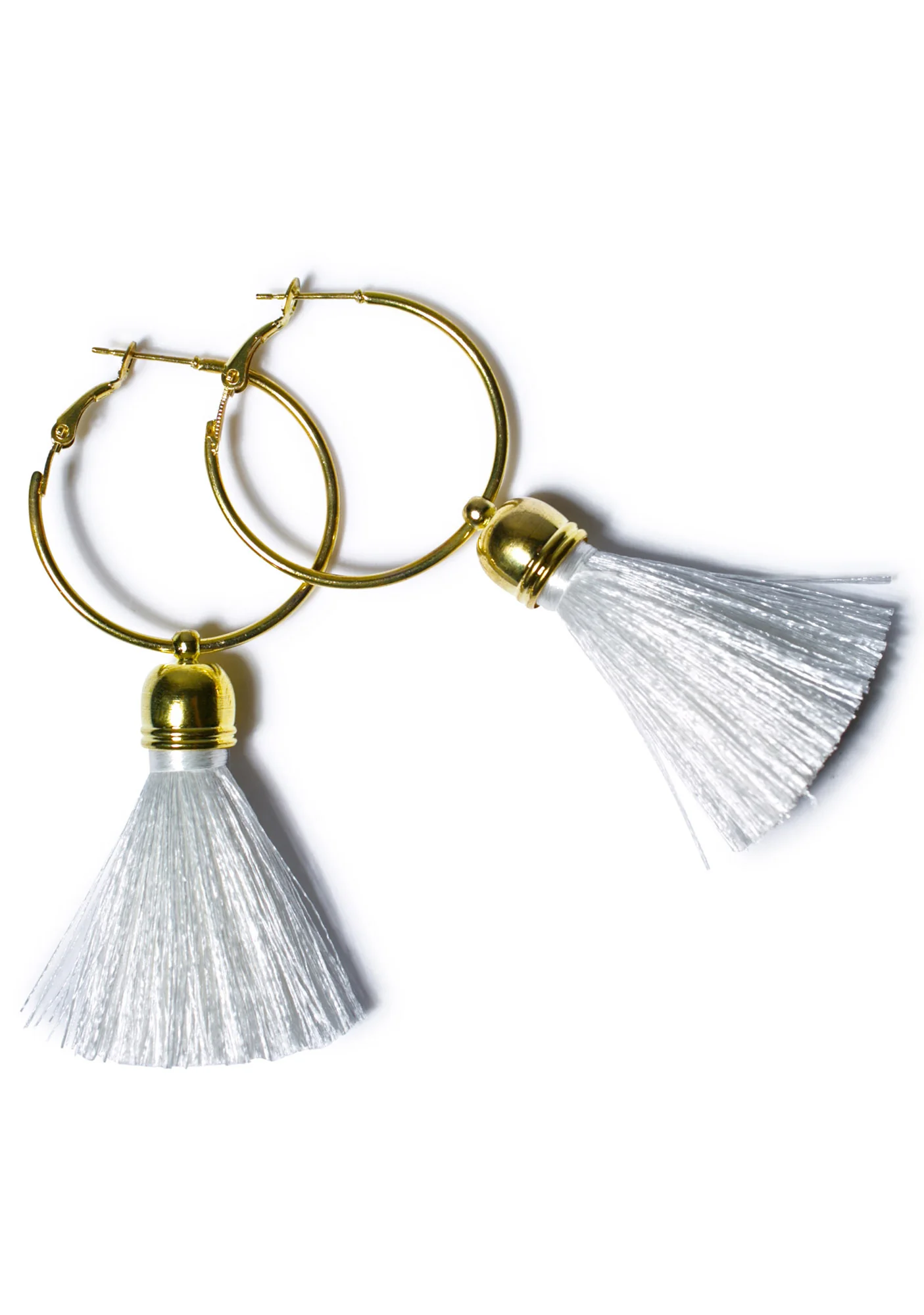 Harper Hoop Tassel Earrings - Image 6
