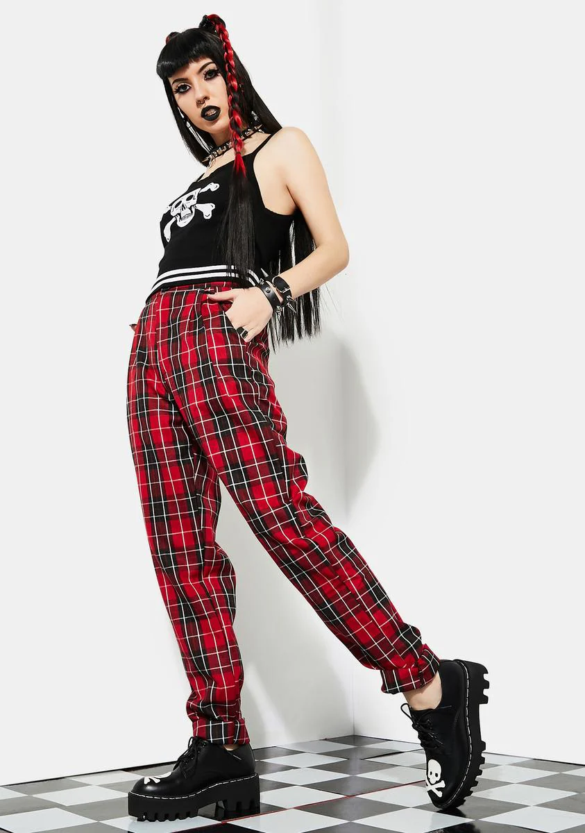 Hate To Love Plaid Trousers - Image 2