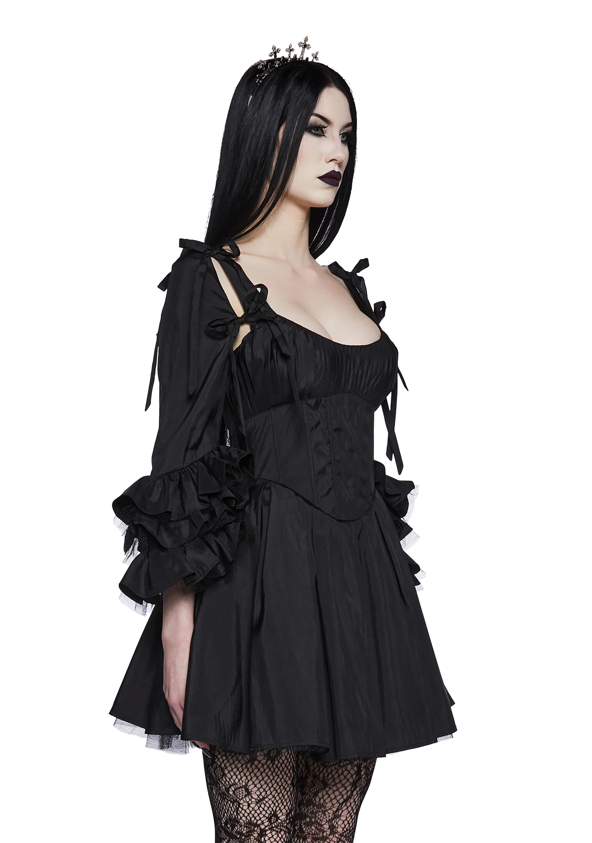 Haunted Hue Mini Dress - Black - Image 4