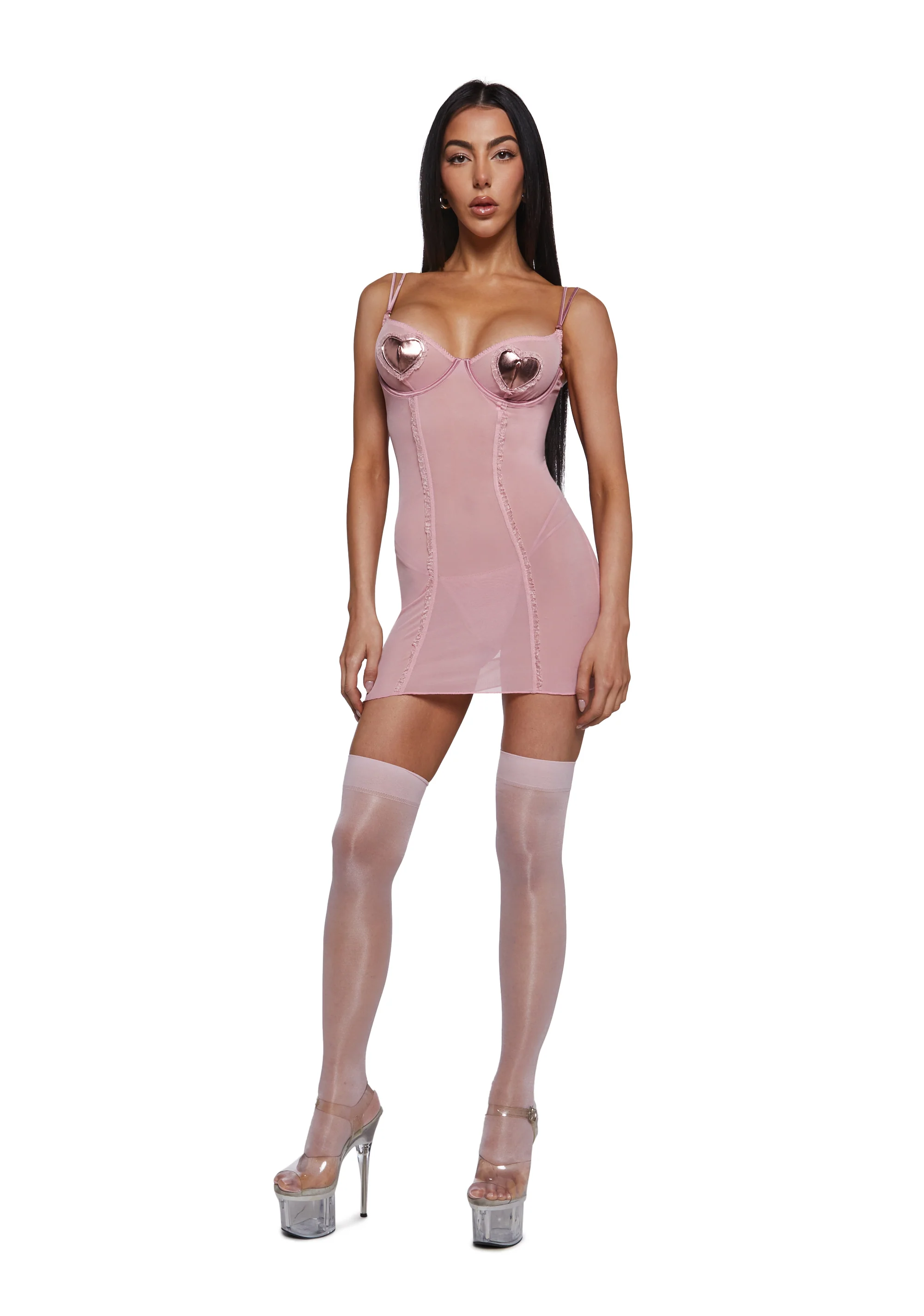 Heart of Metals Chemise Set - Pink - Image 2