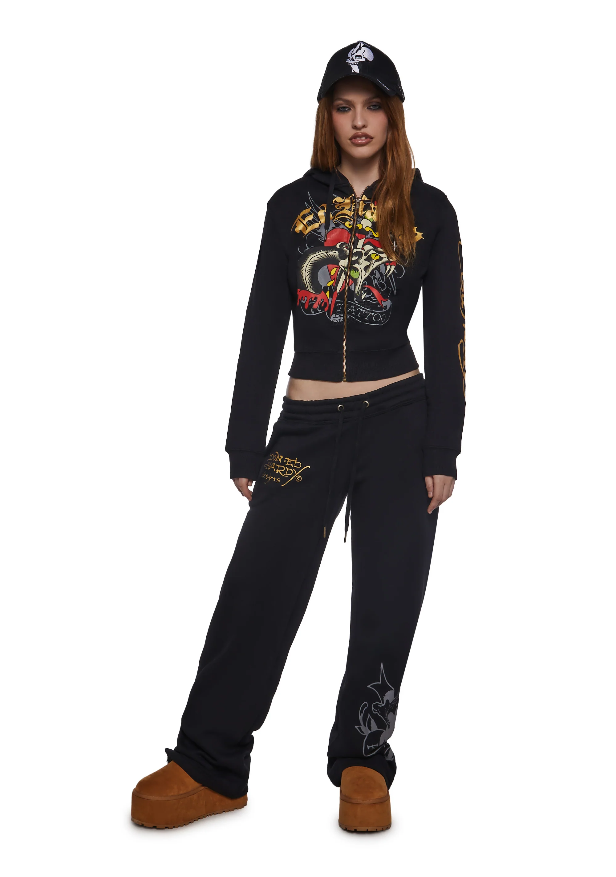 Heart Snake Zip Front Hoodie - Image 2