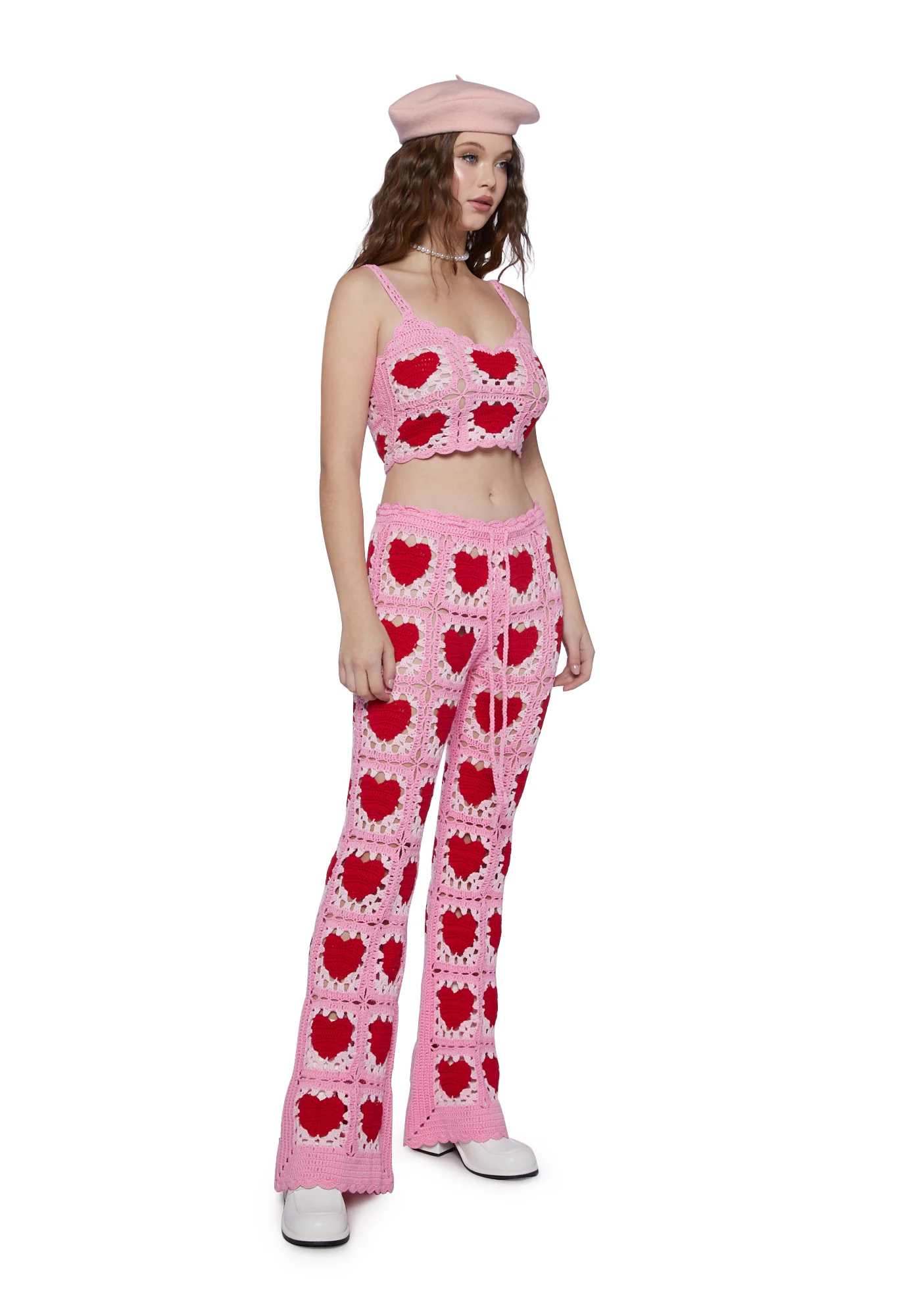 Heartfelt Kisses Crochet Tank Top - Image 3