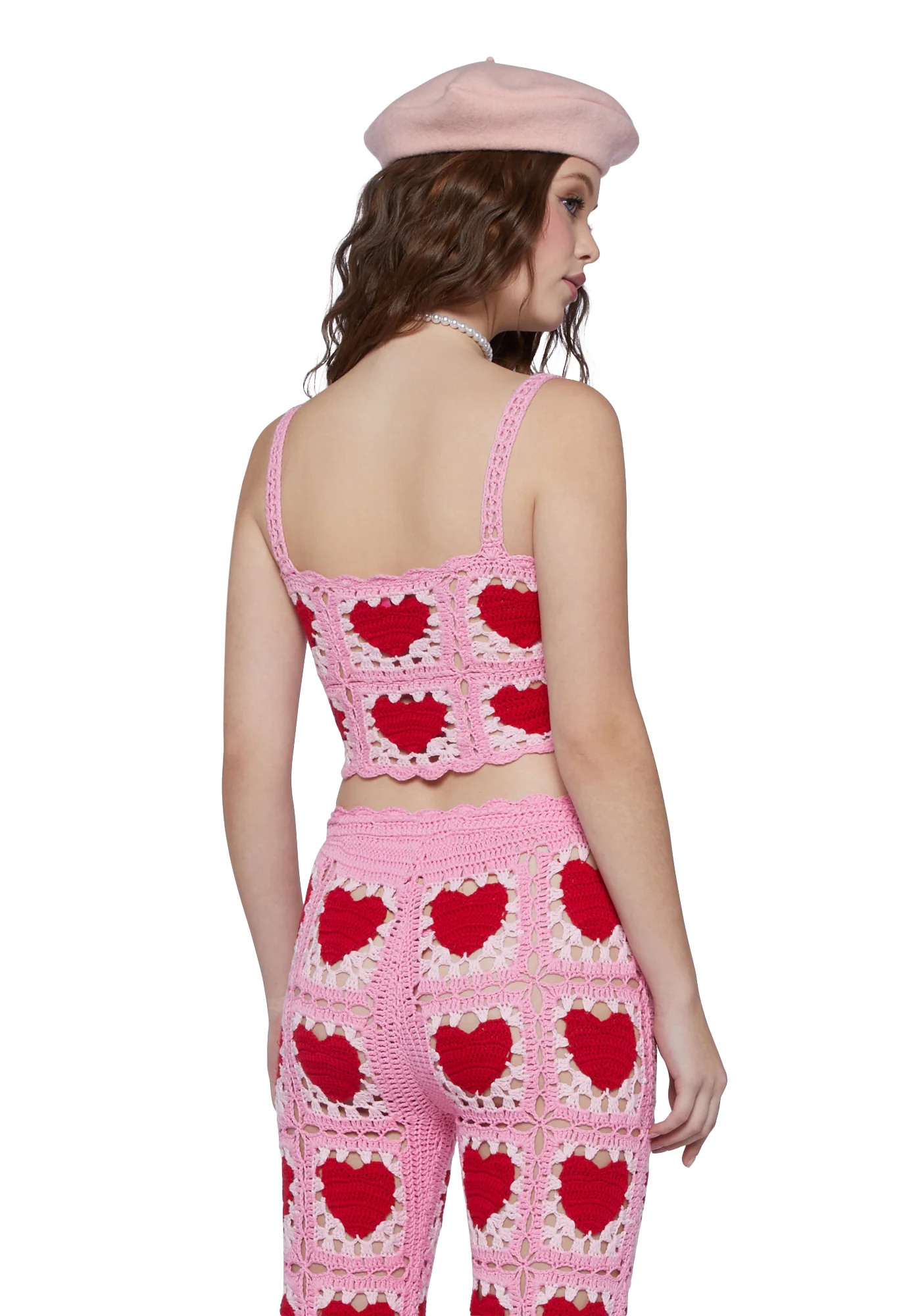 Heartfelt Kisses Crochet Tank Top - Image 4