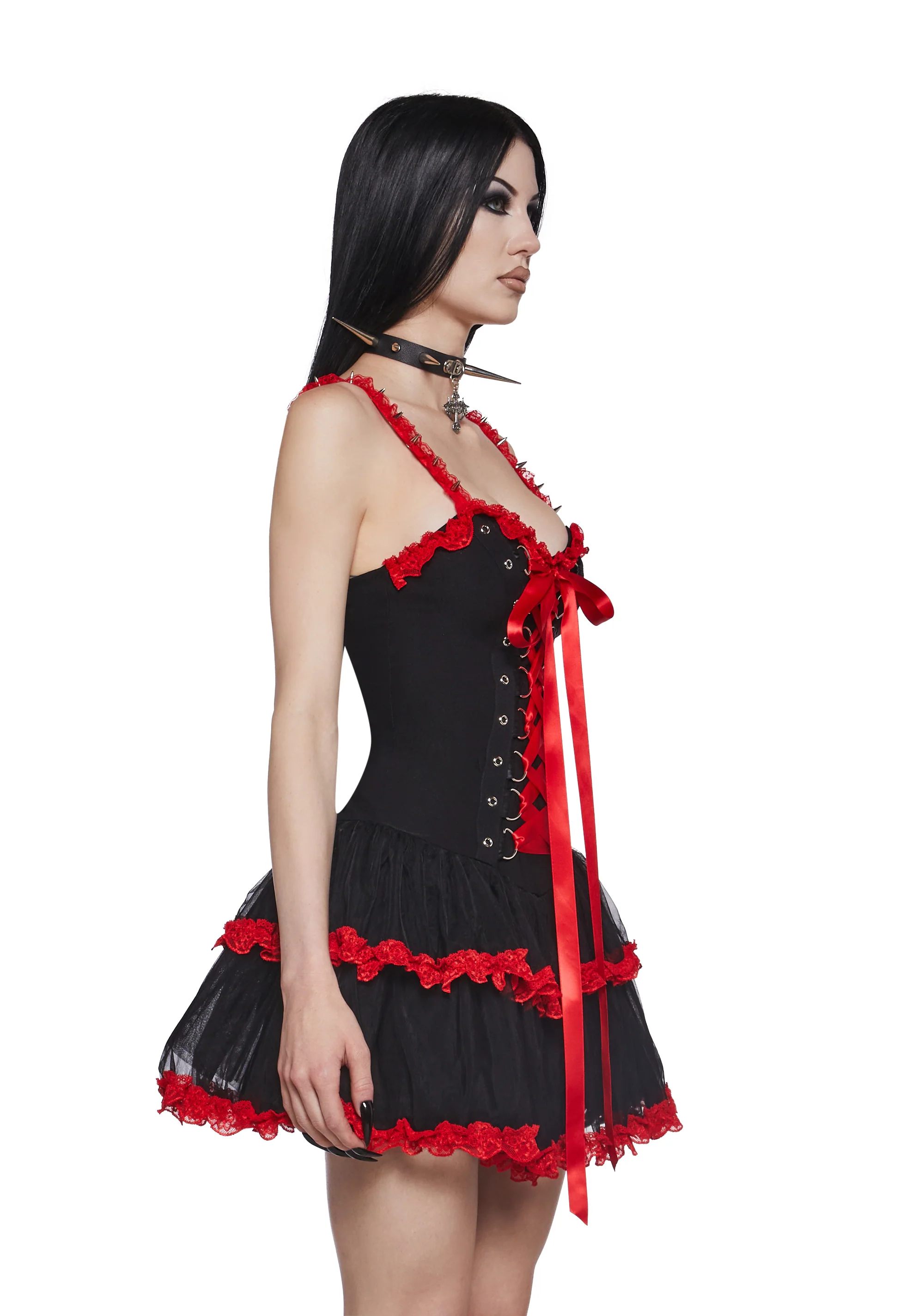 Heartsick Harlequin Mini Dress - Image 3
