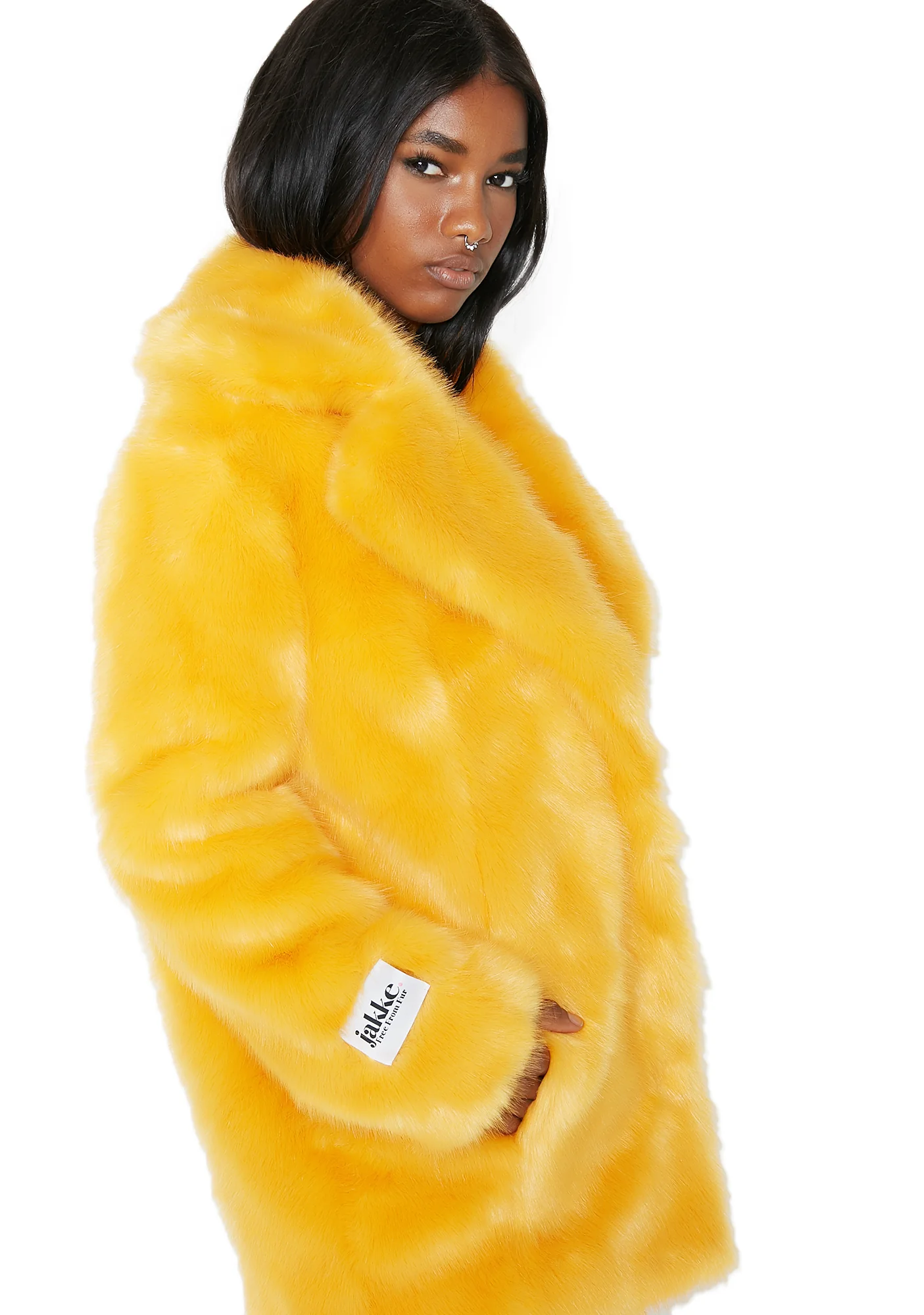 Heather Fuzzy Faux Fur Coat - Image 3